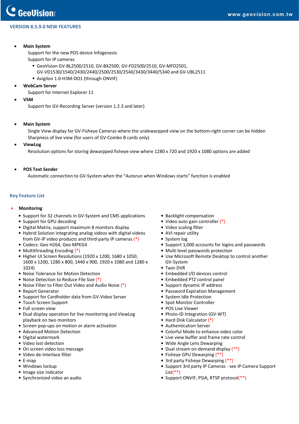 GeoVision Hybrid DVR (ver. 8.5) User Manual | Page 2 / 5