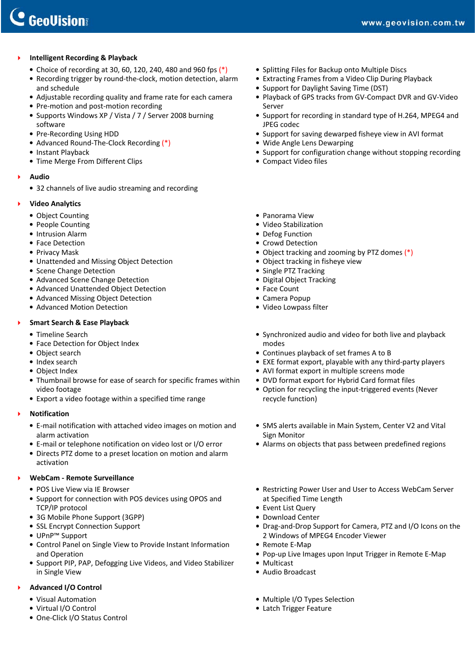 GeoVision Hybrid DVR (ver. 8.5) User Manual | Page 3 / 5