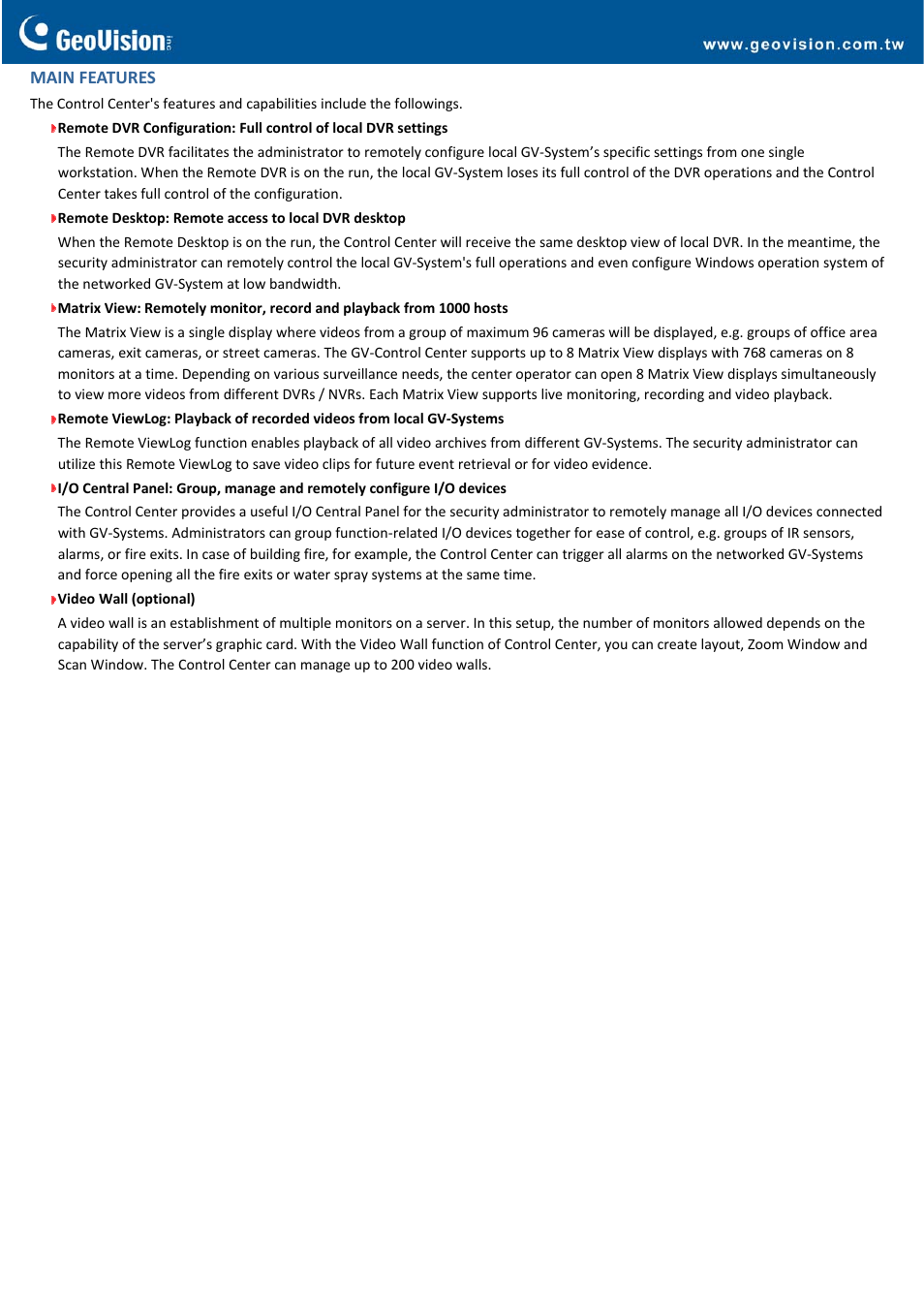 GeoVision Control Center User Manual | Page 2 / 4