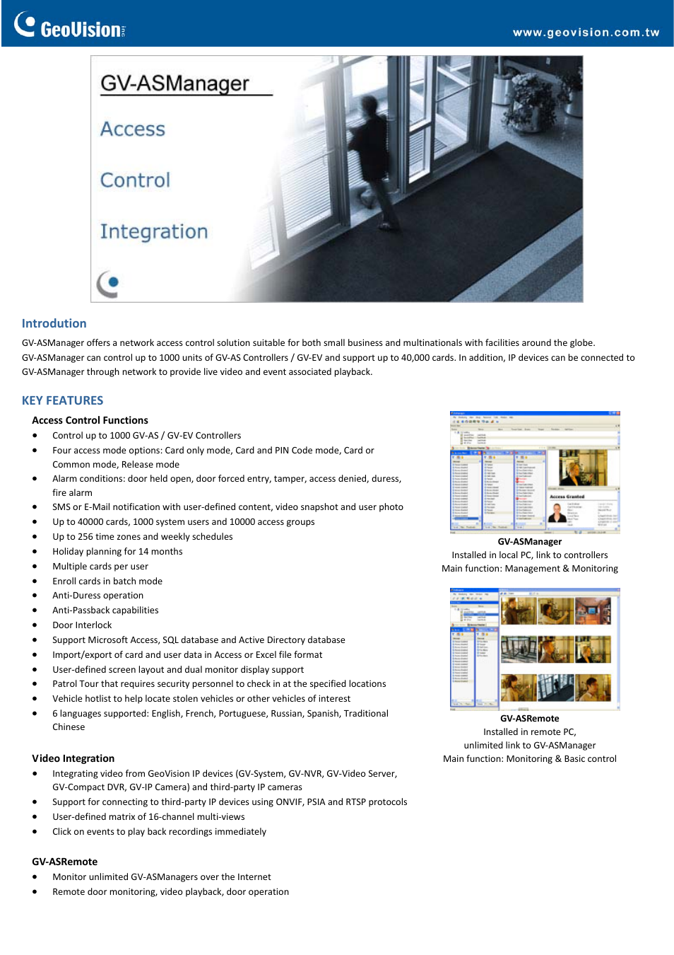 GeoVision ASManager User Manual | 3 pages