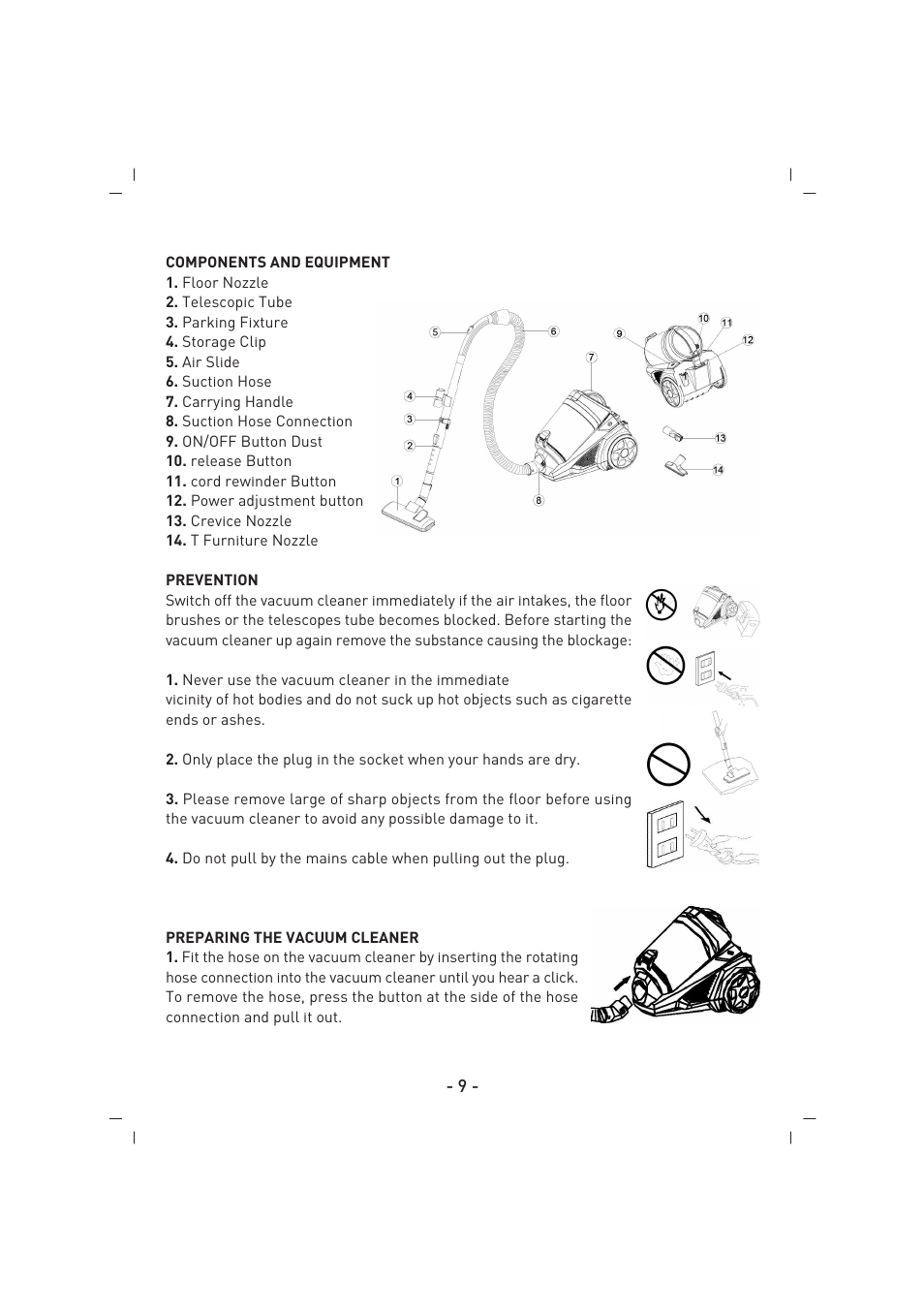 SINBO SVC 3467 User Manual | Page 10 / 64