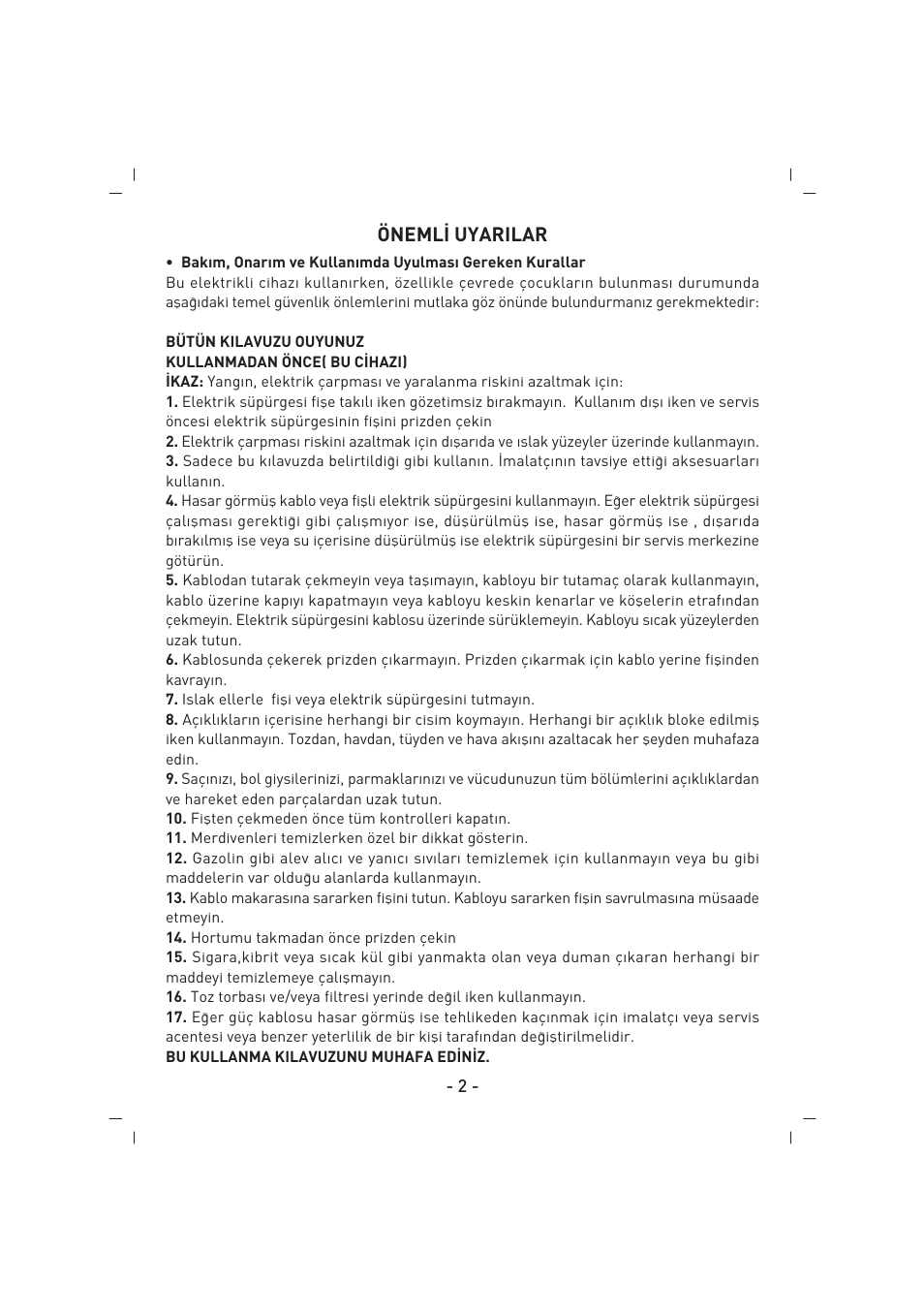 SINBO SVC 3467 User Manual | Page 3 / 64