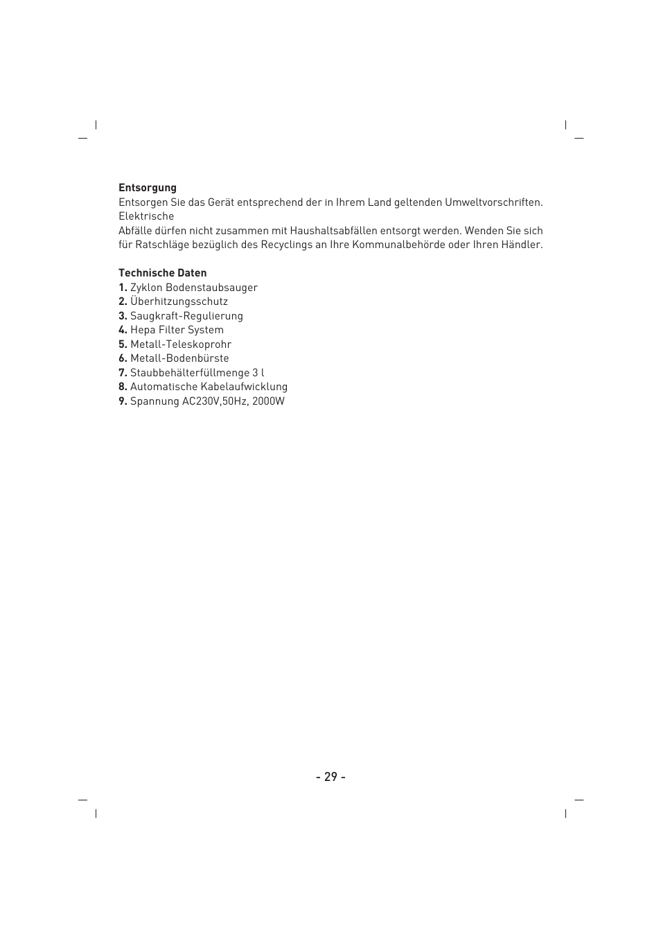 SINBO SVC 3467 User Manual | Page 30 / 64