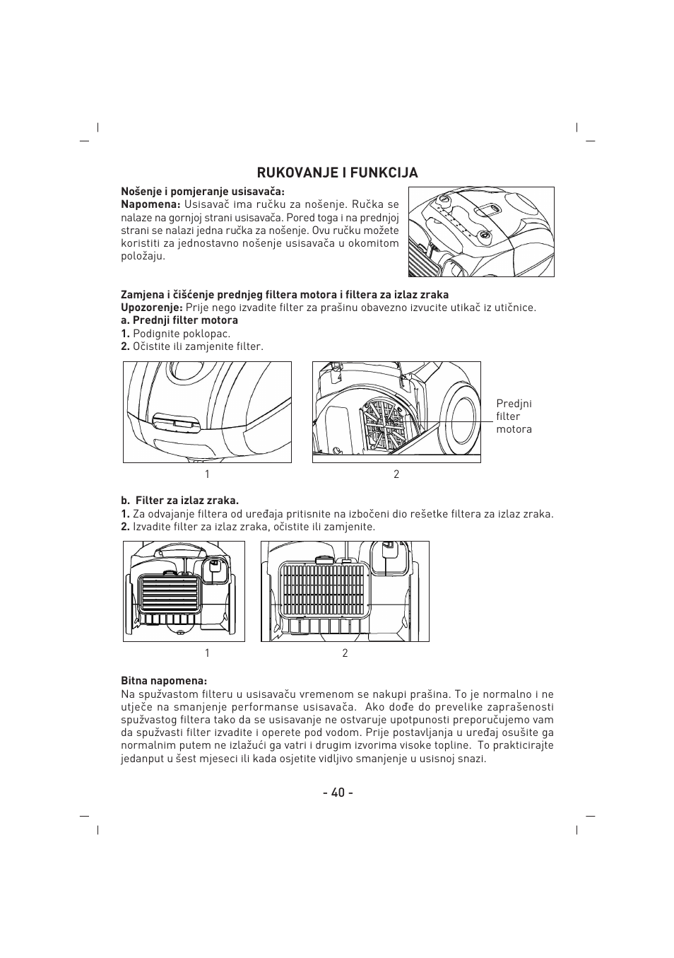 Rukovanje i funkcija | SINBO SVC 3446 User Manual | Page 41 / 50