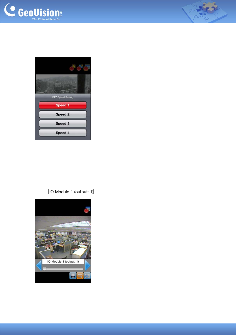 Accessing i/o devices | GeoVision iView V2.3.2 for iPhone and iPod Touch (With DVR_NVR) User Manual | Page 5 / 7