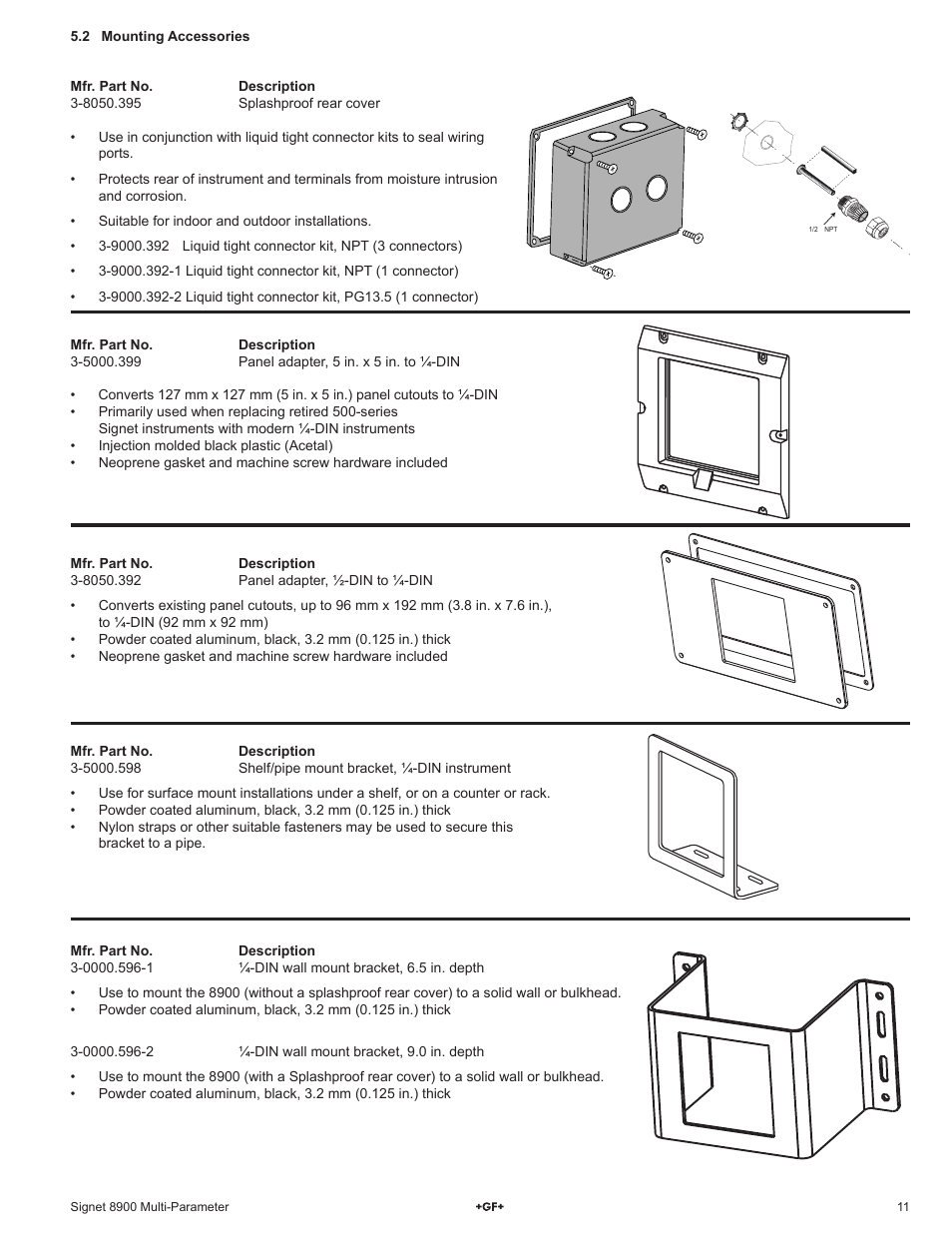 GF Signet 8900 Multi-Parameter Controller User Manual | Page 11 / 52