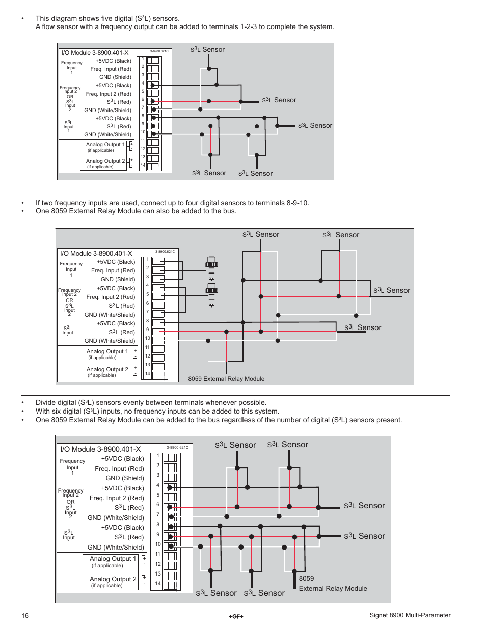 L) sensors present, Sensor | GF Signet 8900 Multi-Parameter Controller User Manual | Page 16 / 52