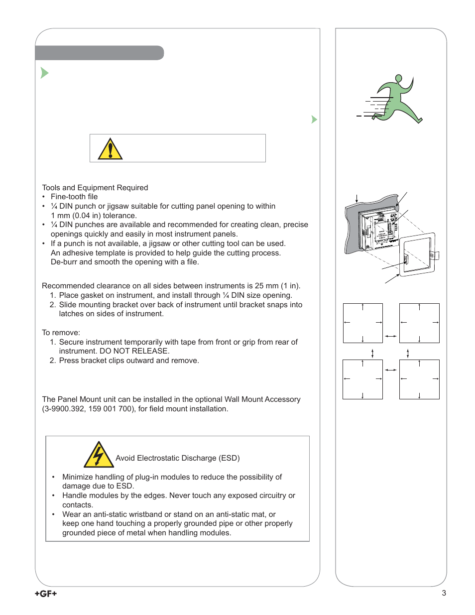 Installation | GF Signet 9900-1BC Batch Controller System User Manual | Page 3 / 28