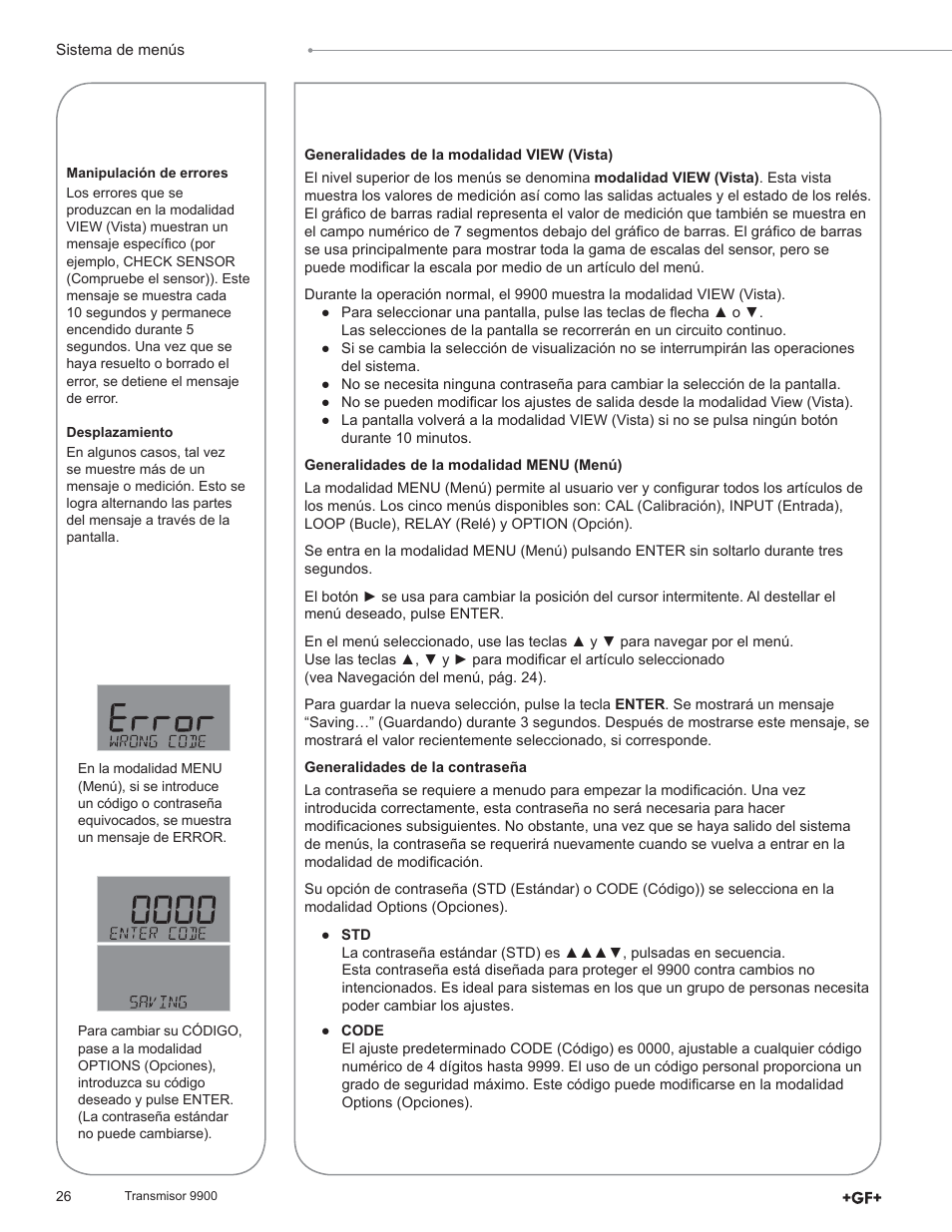 GF Signet 9900 Transmitter User Manual | Page 26 / 64