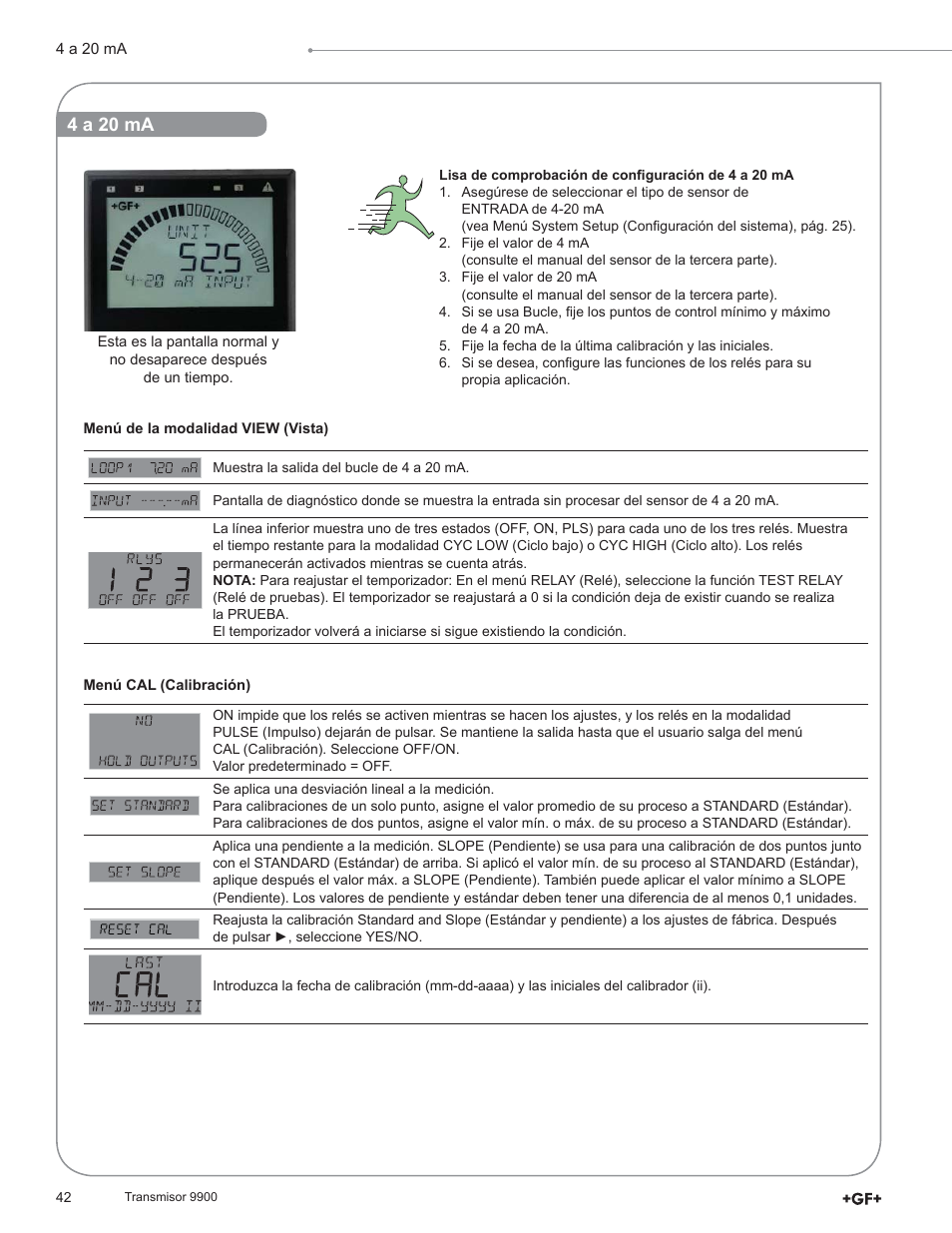 4 a 20 ma | GF Signet 9900 Transmitter User Manual | Page 42 / 64