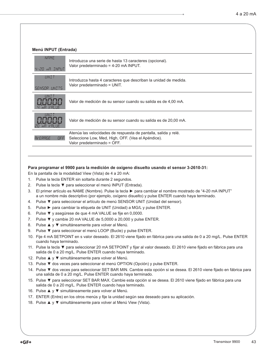 GF Signet 9900 Transmitter User Manual | Page 43 / 64