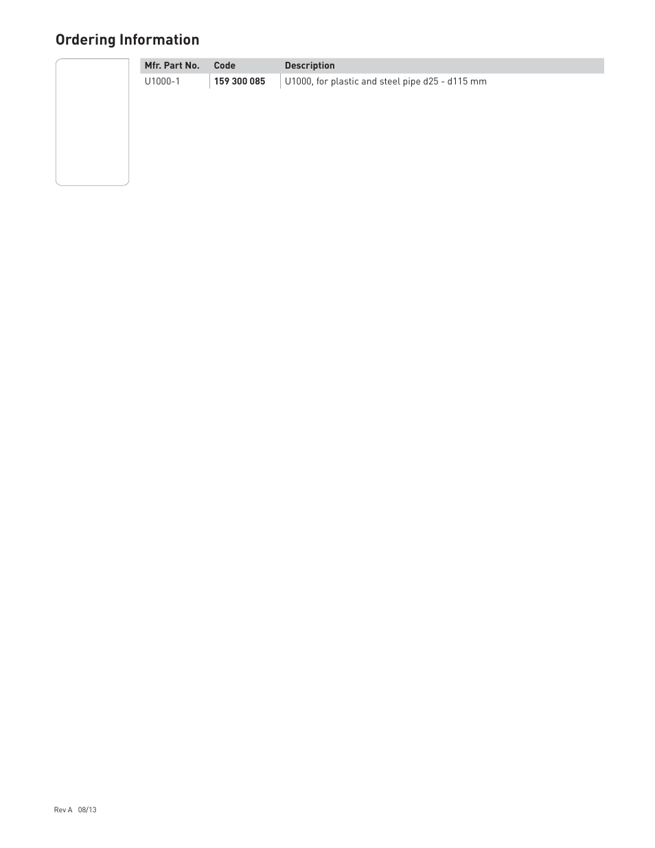 Ordering information | GF Signet ULTRAFLOW U1000 User Manual | Page 4 / 4