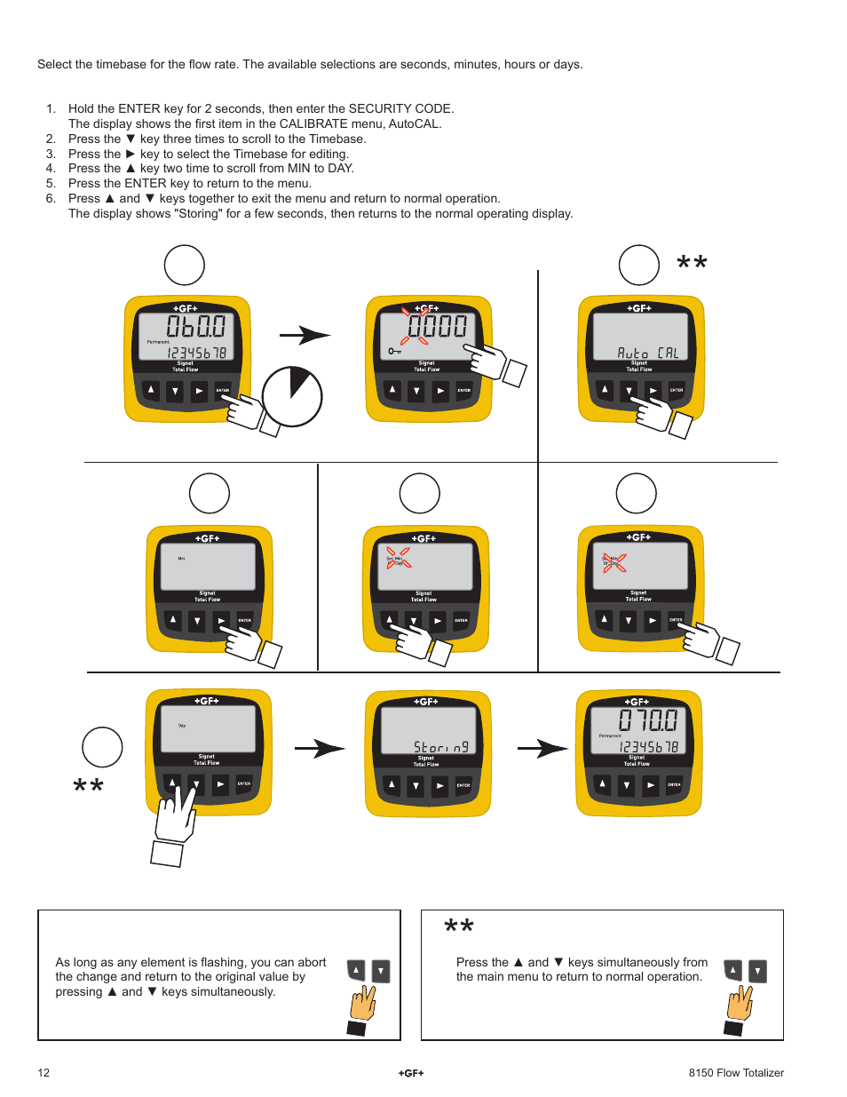 GF Signet 8150 Battery-Powered Flow Totalizer User Manual | Page 12 / 20