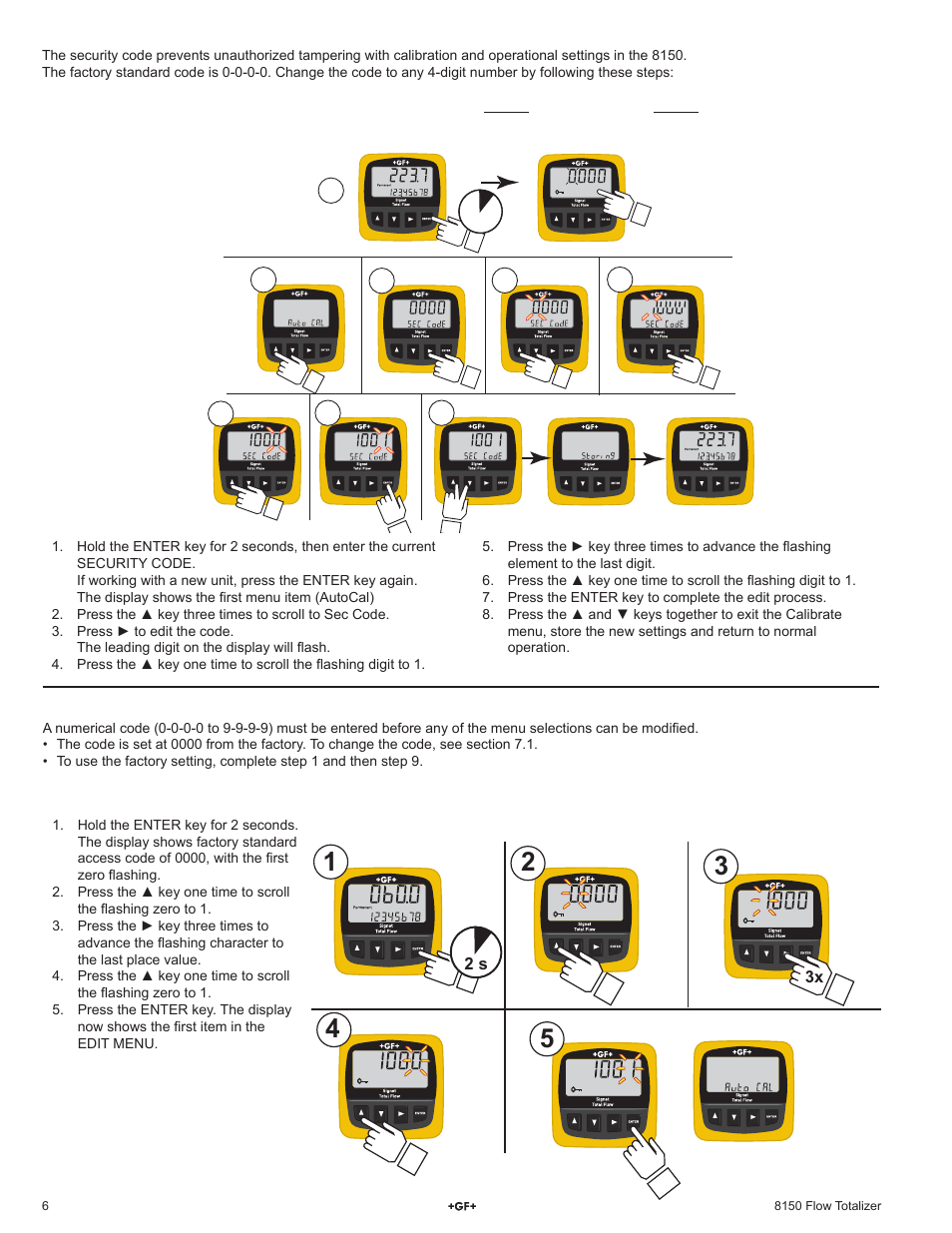 GF Signet 8150 Battery-Powered Flow Totalizer User Manual | Page 6 / 20