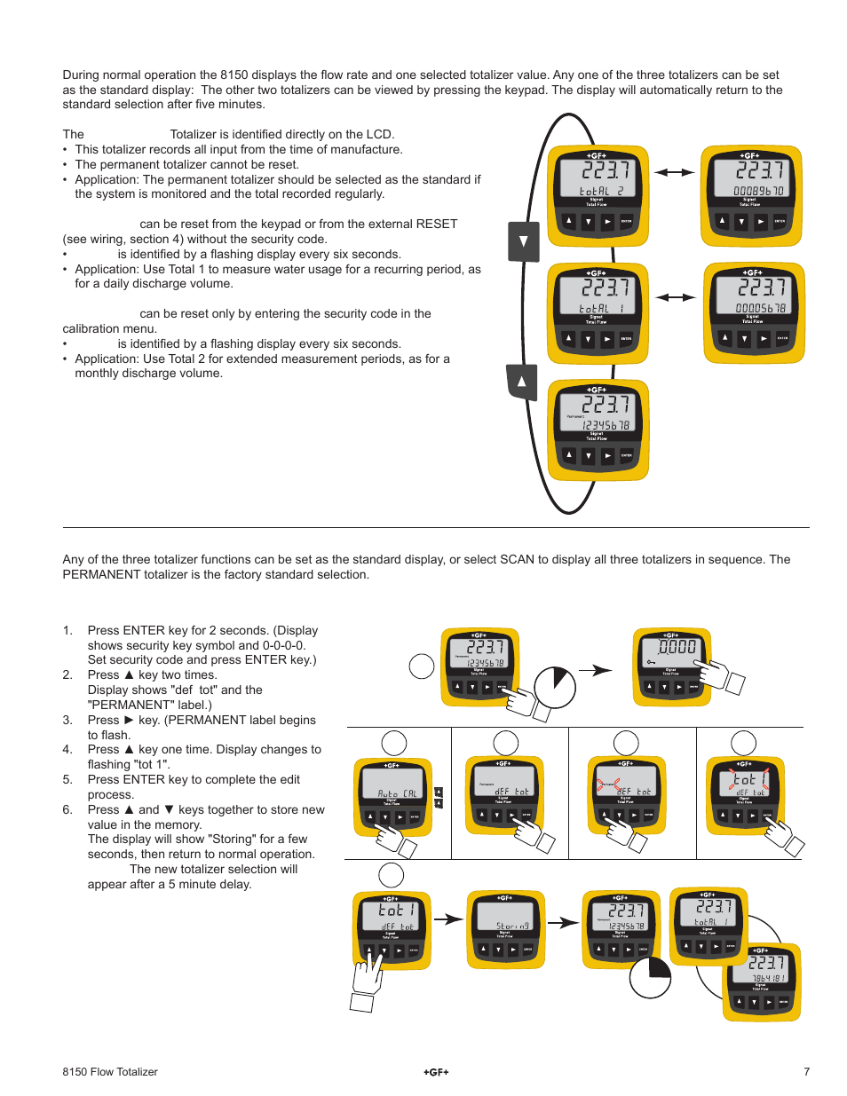 GF Signet 8150 Battery-Powered Flow Totalizer User Manual | Page 7 / 20