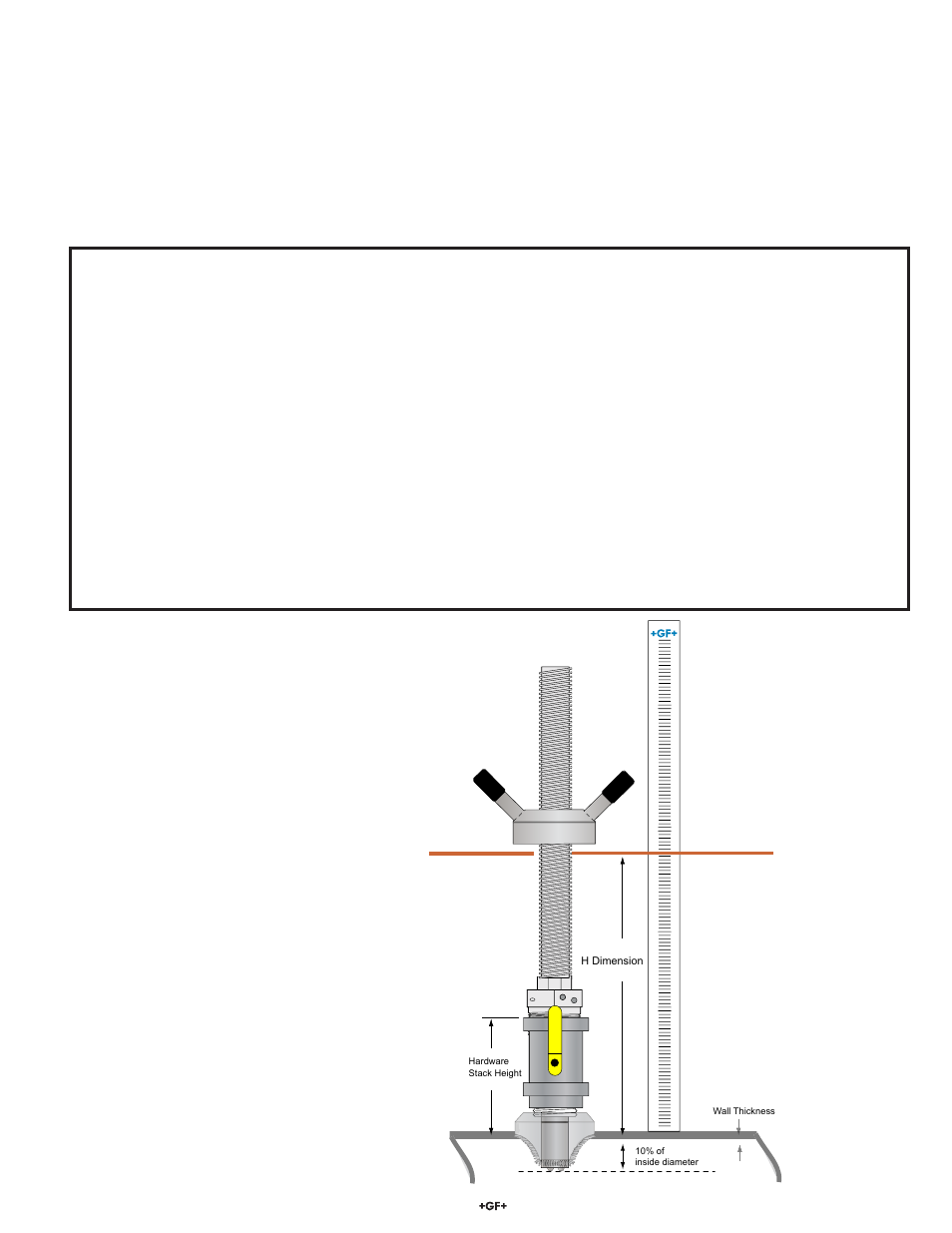 H dimension: =_____ mm ( ______ in.) | GF Signet 2552 Metal Magmeter Flow Sensor User Manual | Page 5 / 16