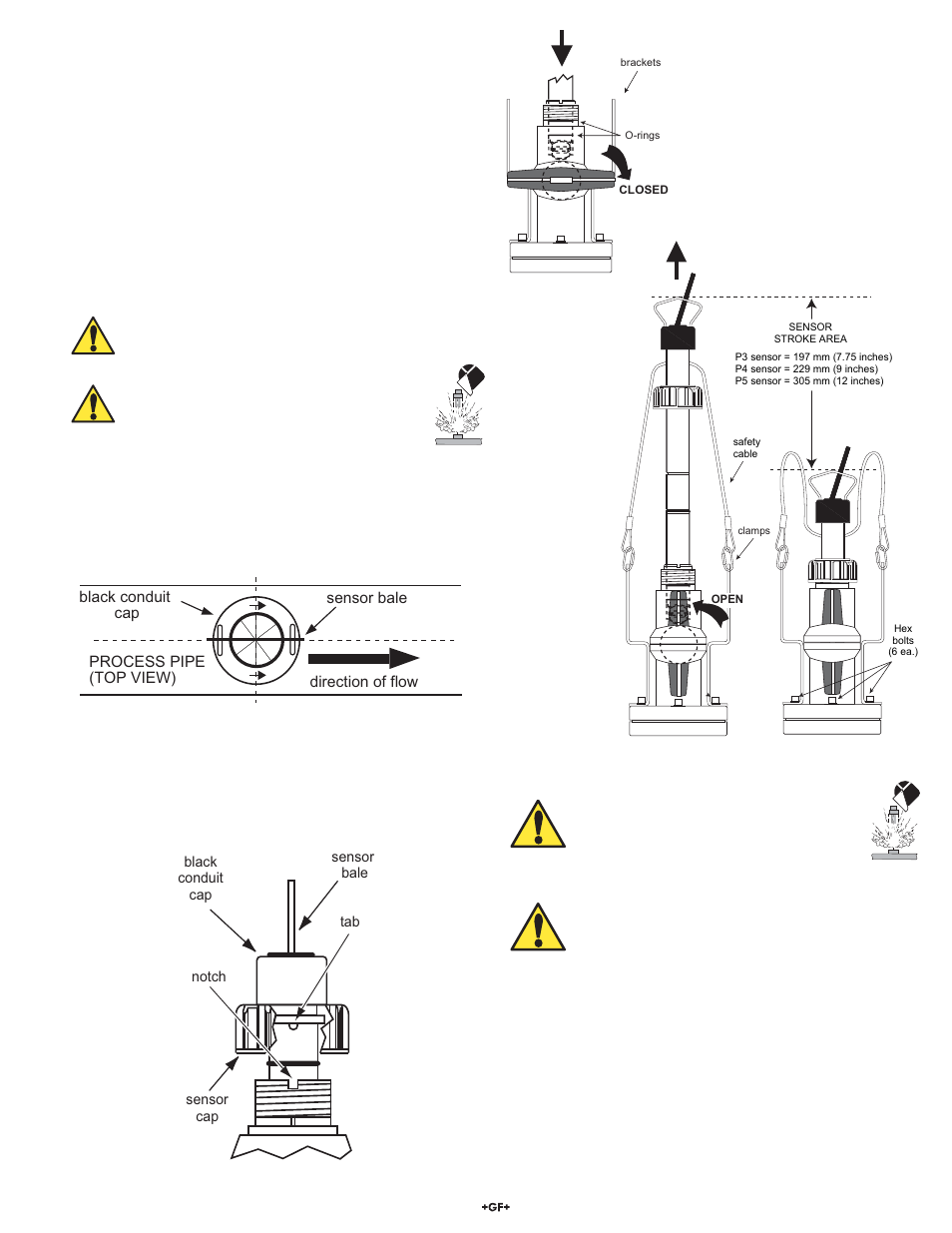 Flow sensor insertion/removal | GF Signet 3519 Flow Wet-Tap Valve User Manual | Page 3 / 4