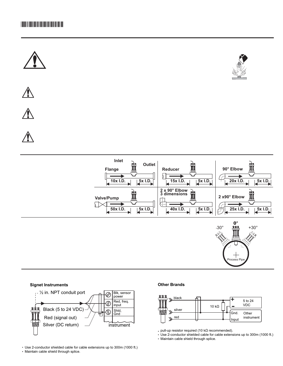 GF Signet 2540 Stainless Steel High Performance Flow Sensor User Manual | 12 pages