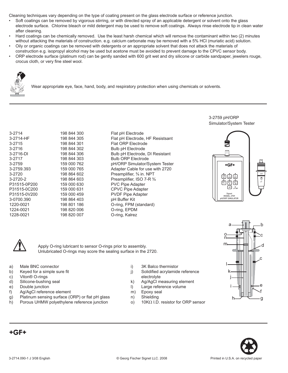 GF Signet 2714-2717 pH_ORP Electrodes User Manual | Page 4 / 4