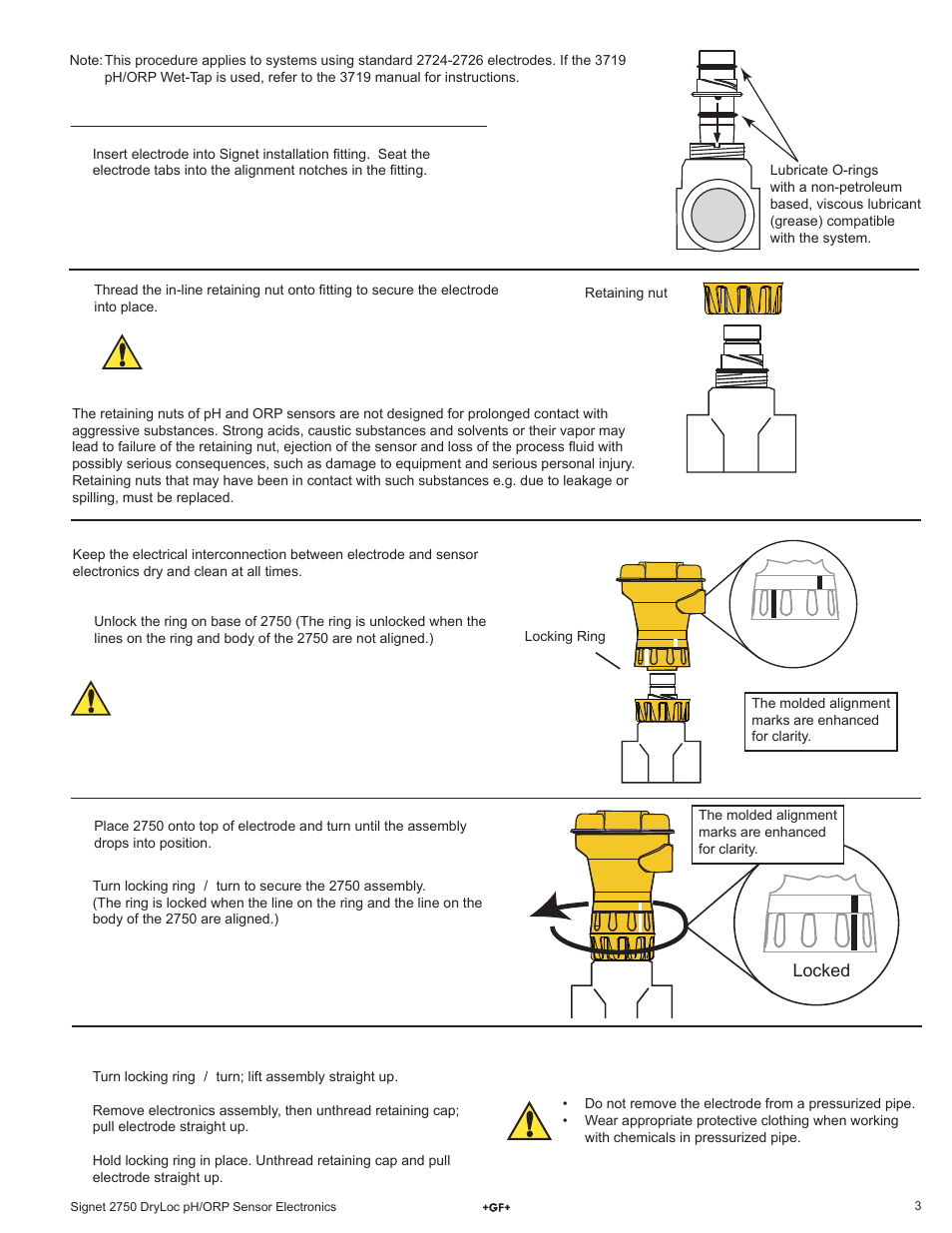 GF Signet 2750 DryLoc pH_ORP Sensor Electronics User Manual | Page 3 / 8