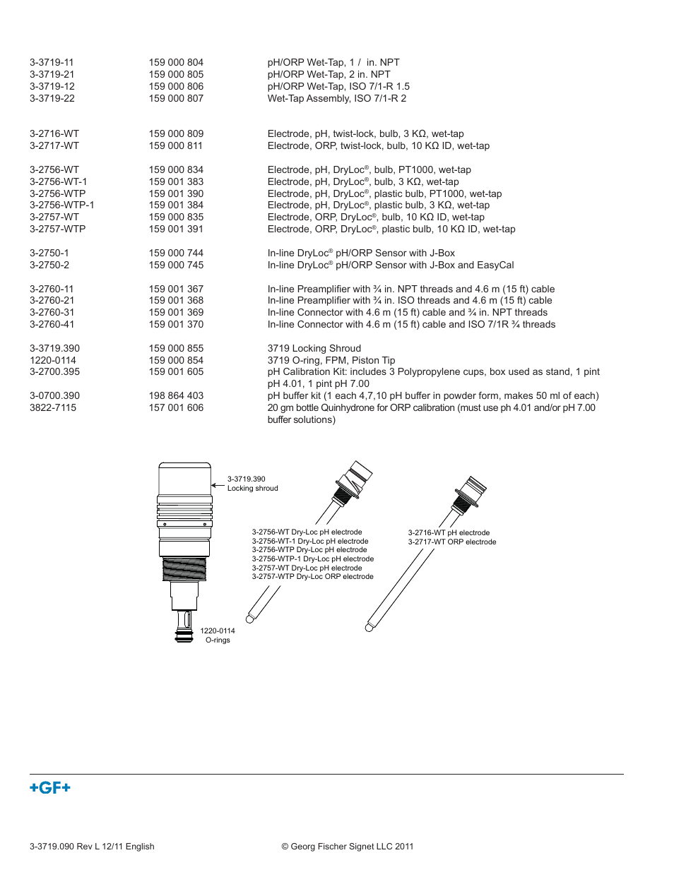 Ordering information | GF Signet 3719 pH_ORP Wet-Tap User Manual | Page 8 / 8