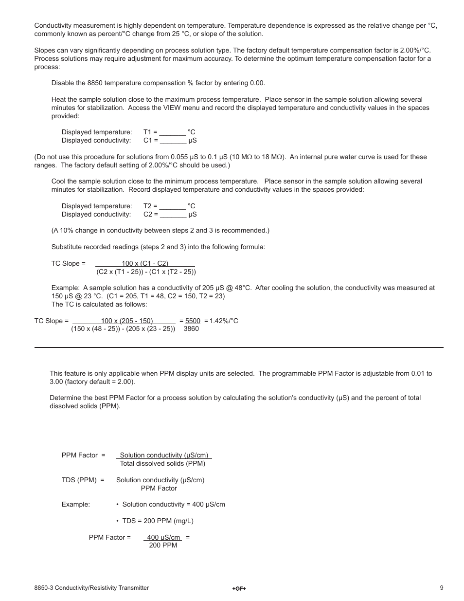 GF Signet 8850 ProcessPro Conductivity-Resistivity Transmitter User Manual | Page 9 / 12