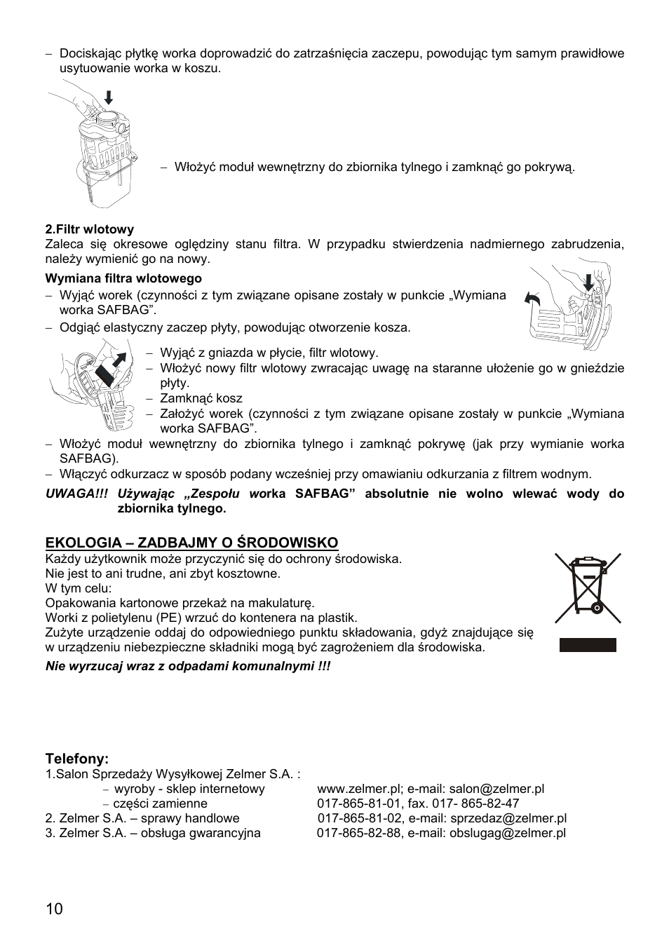 ZELMER 819 User Manual | Page 10 / 84
