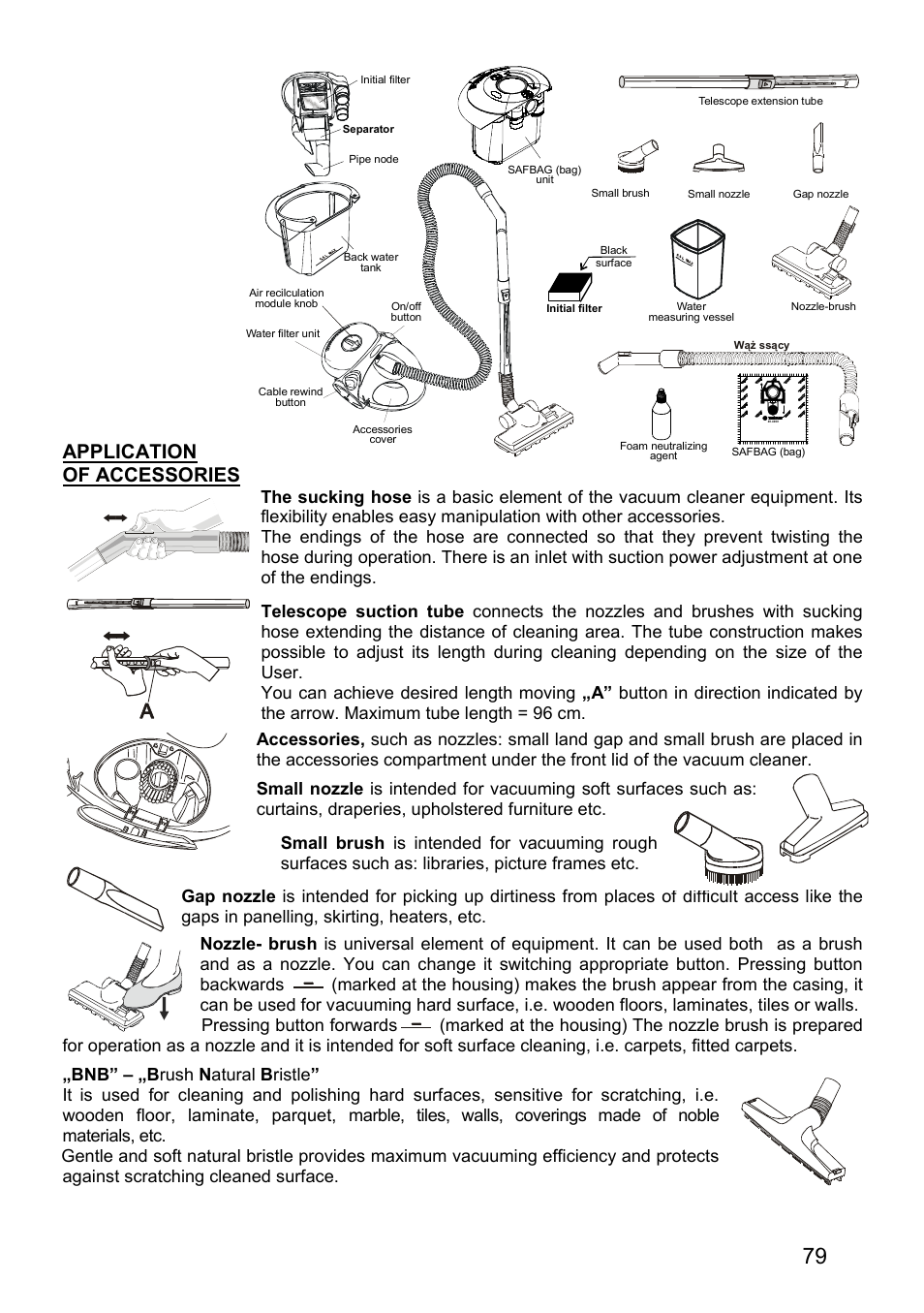 Application of accessories | ZELMER 819 User Manual | Page 79 / 84