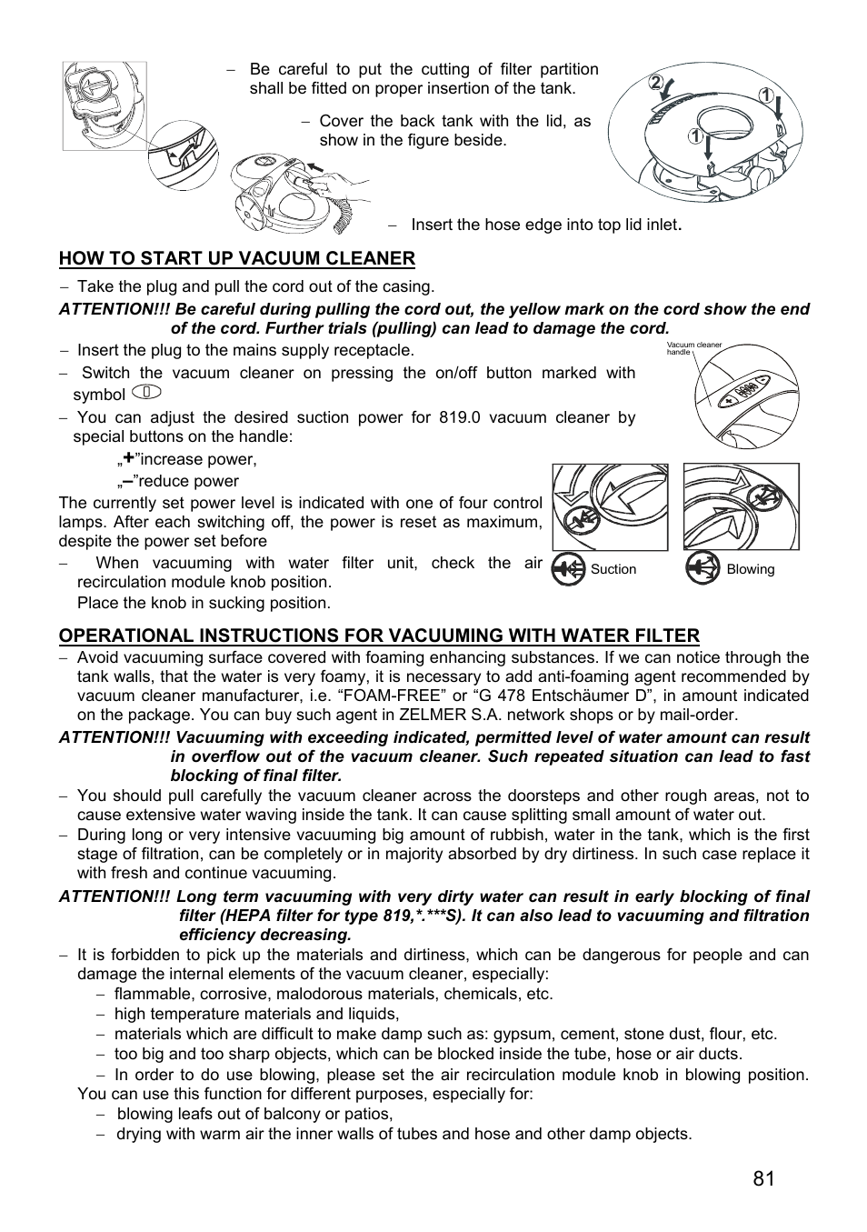 ZELMER 819 User Manual | Page 81 / 84
