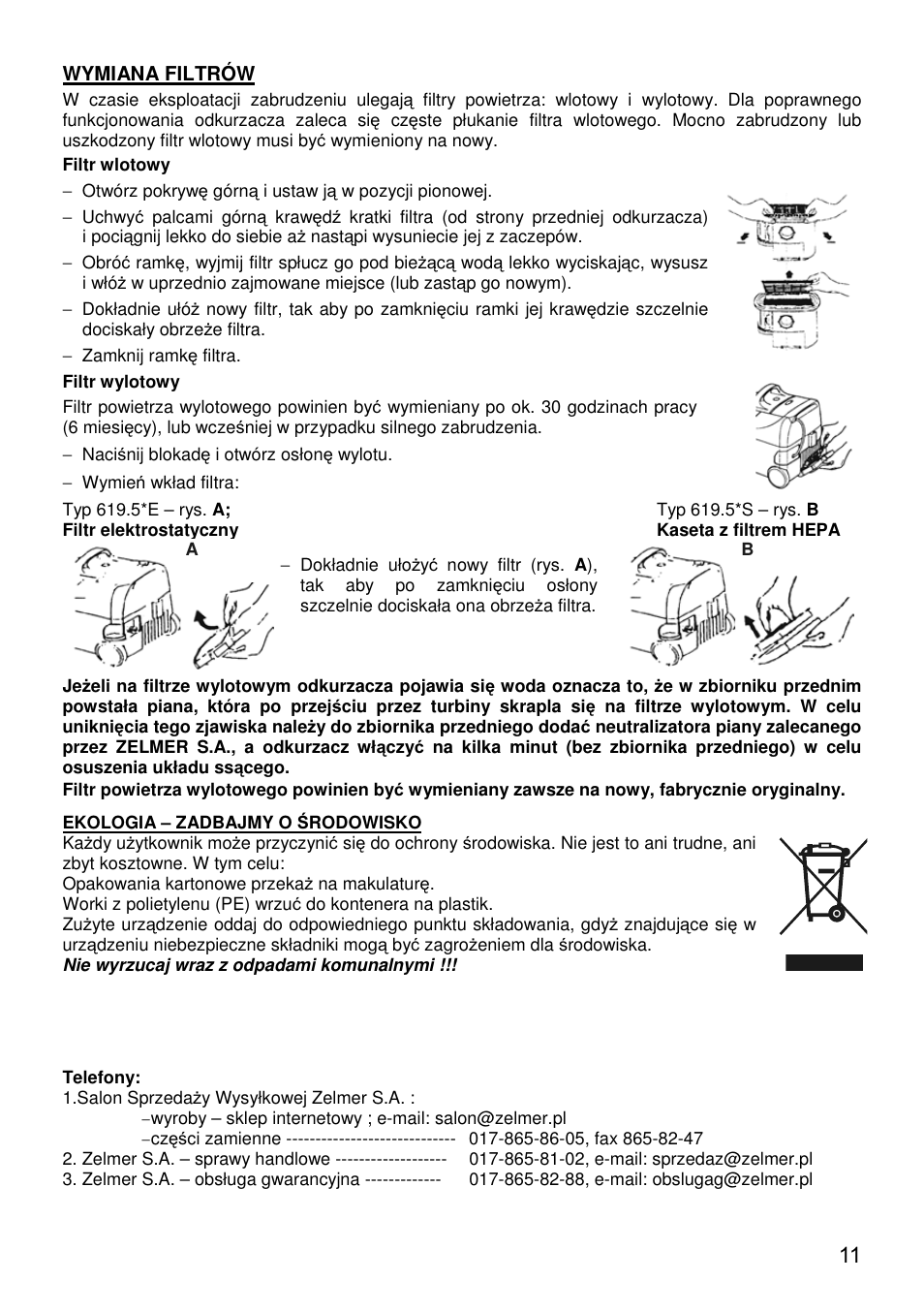 ZELMER 619 User Manual | Page 11 / 92