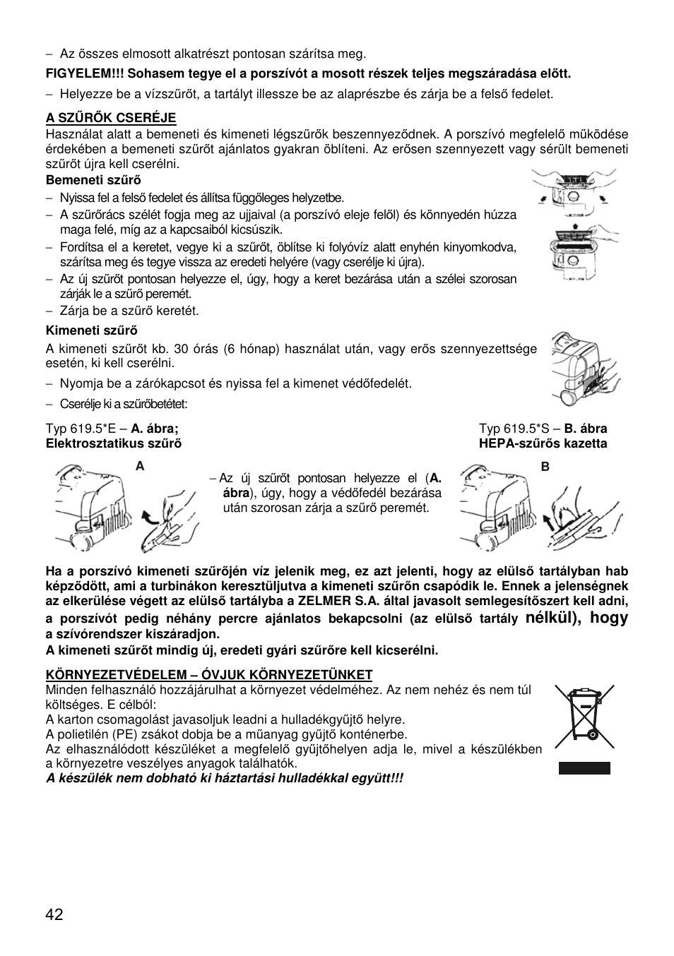 Nélkül), hogy | ZELMER 619 User Manual | Page 42 / 92