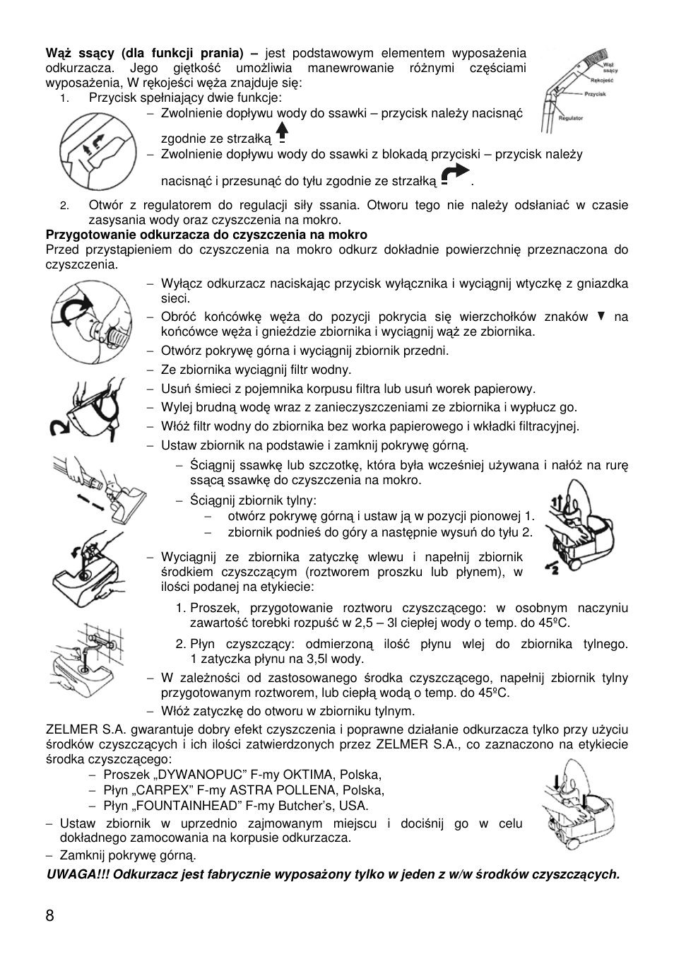 ZELMER 619 User Manual | Page 8 / 92