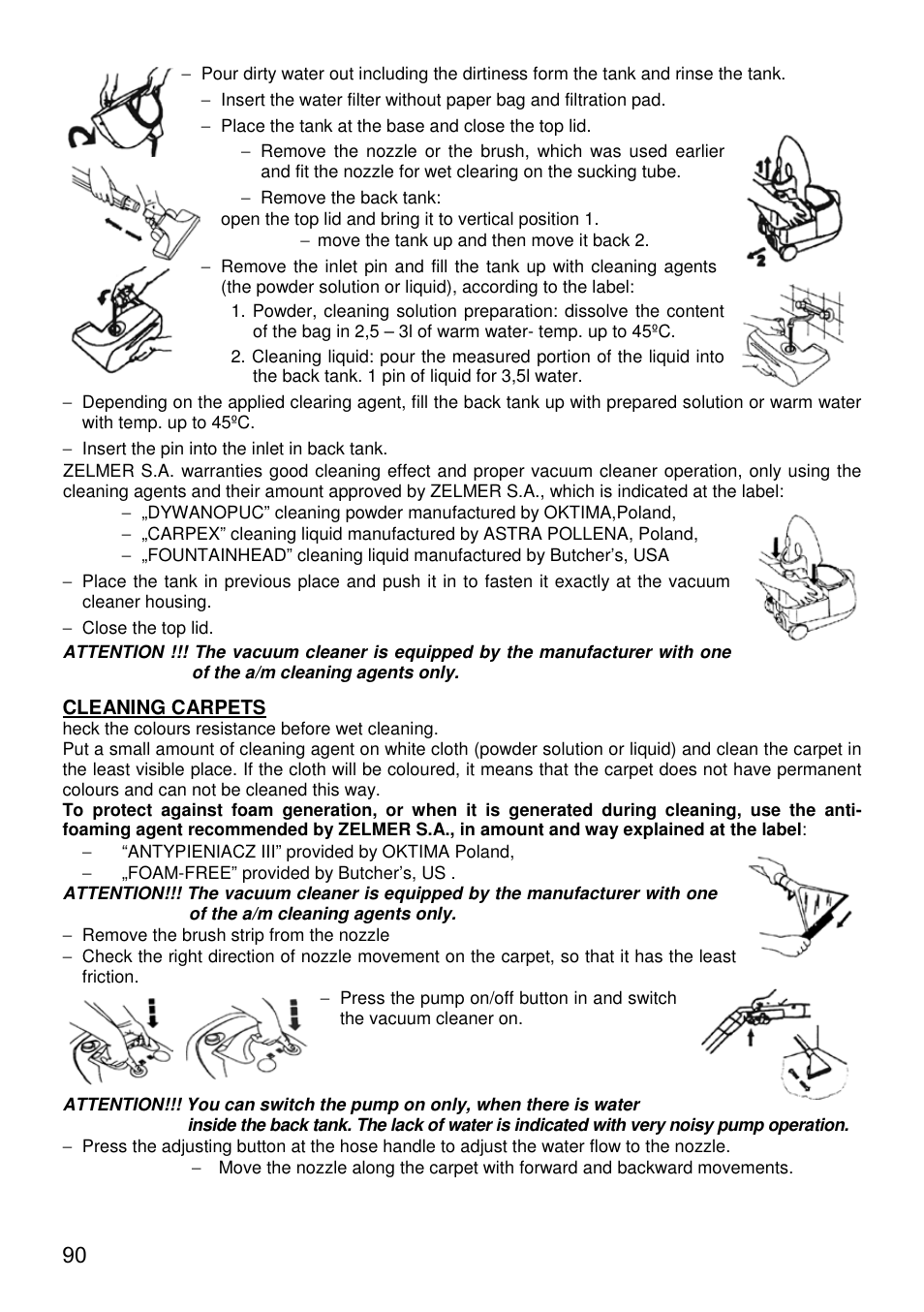 ZELMER 619 User Manual | Page 90 / 92