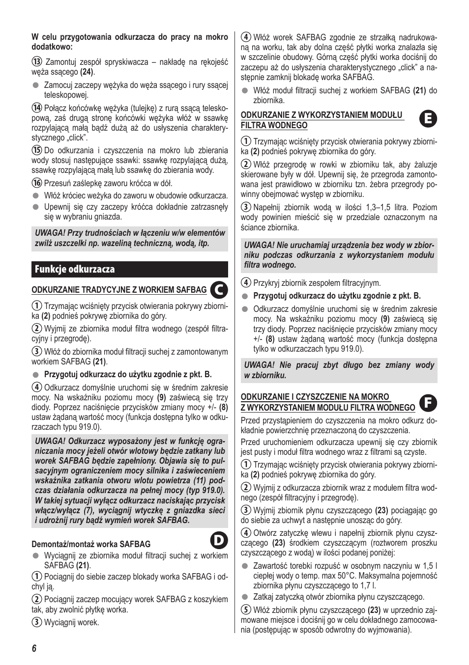 Cf e d | ZELMER 919 User Manual | Page 2 / 64