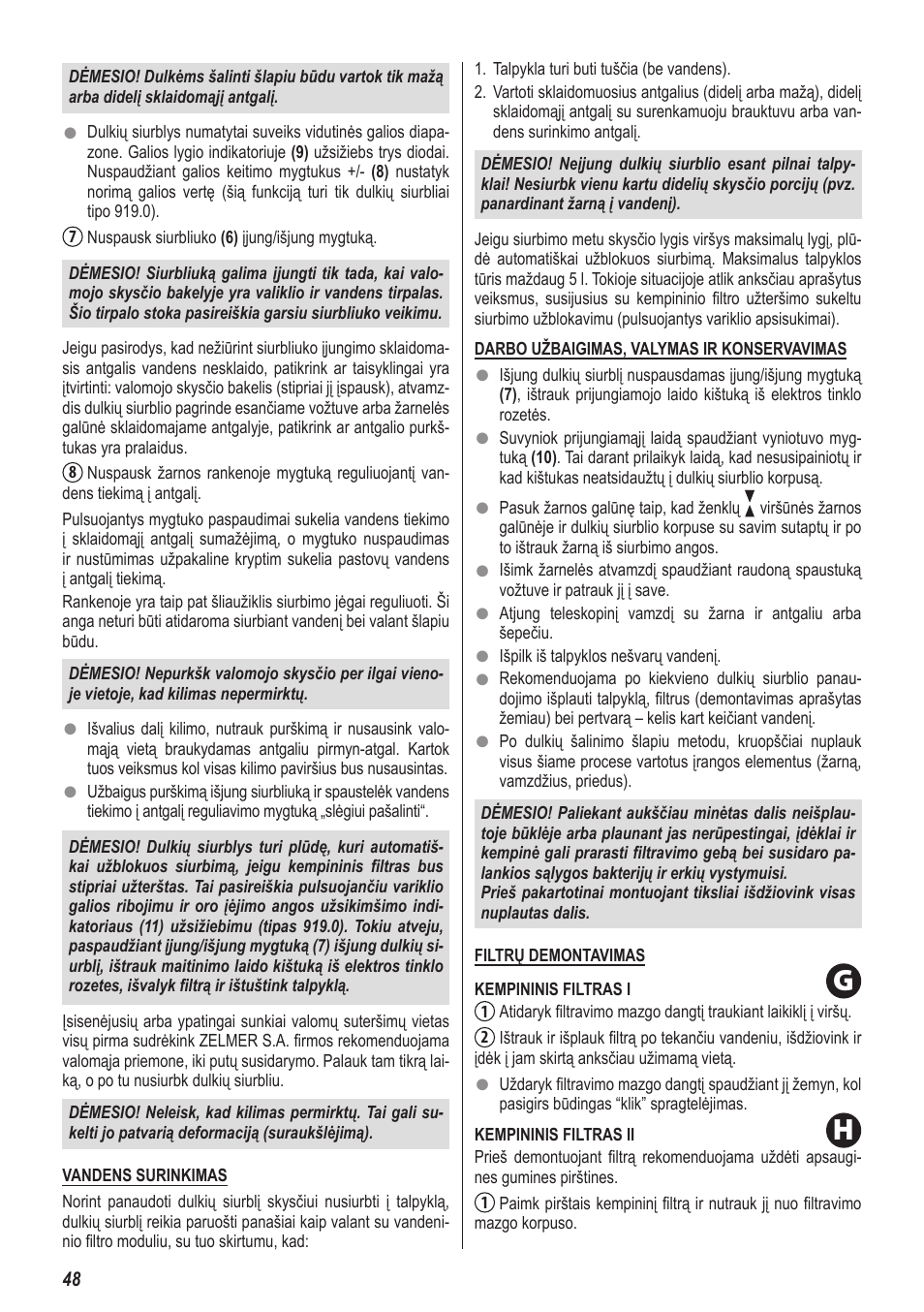 ZELMER 919 User Manual | Page 44 / 64