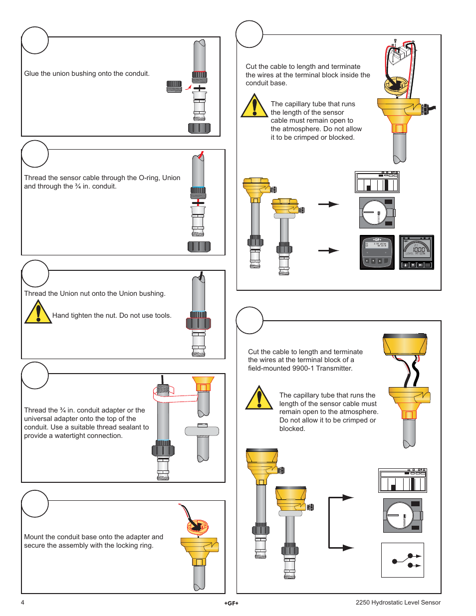 GF Signet 2250 Hydrostatic Level Sensor User Manual | Page 4 / 8