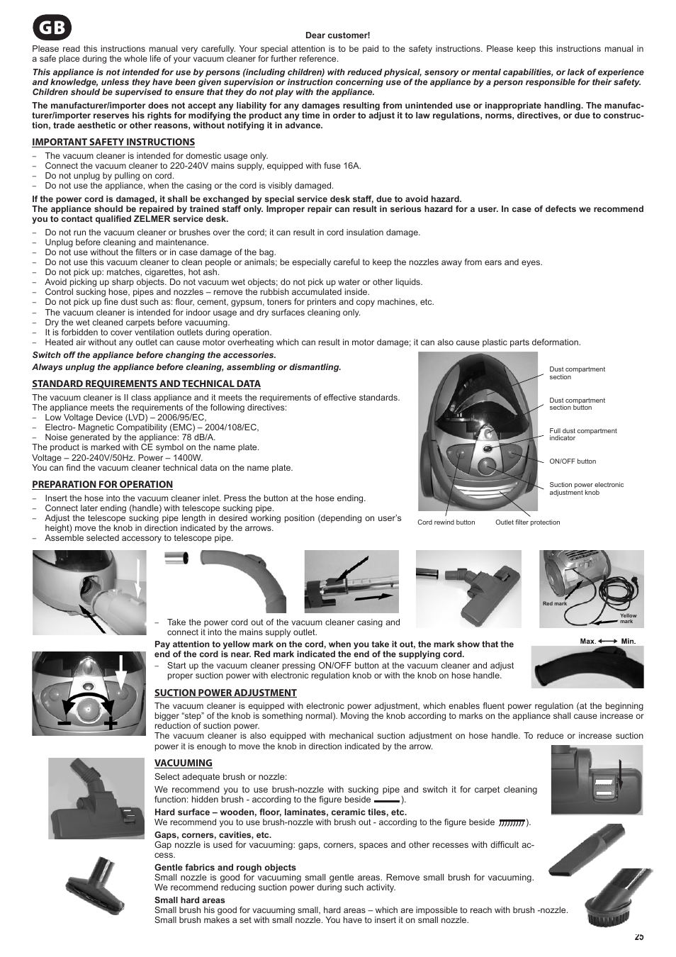 ZELMER 01Z10 User Manual | Page 25 / 28