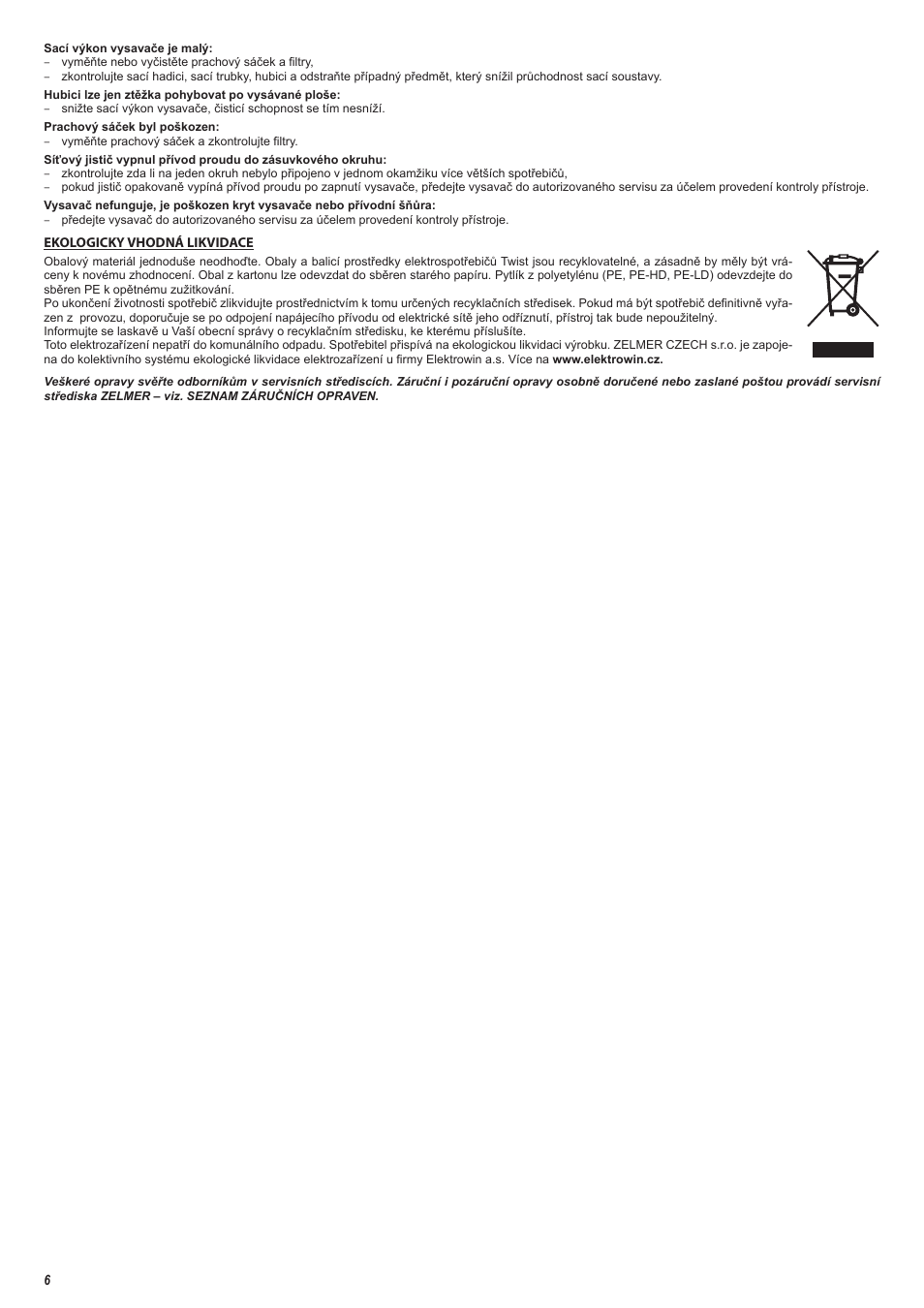 ZELMER 01Z10 User Manual | Page 6 / 28