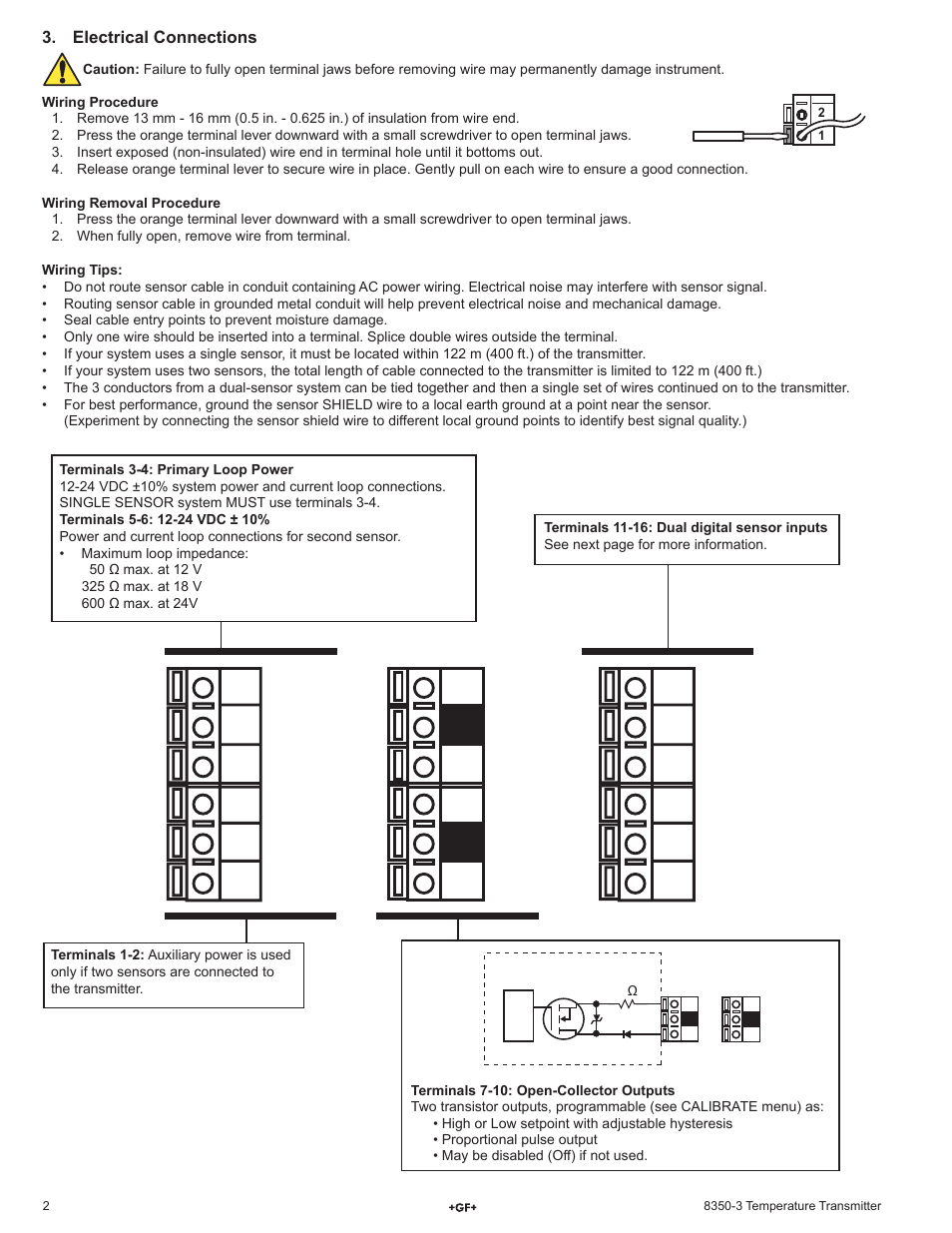 GF Signet 8350 Temperature Transmitter User Manual | Page 2 / 8