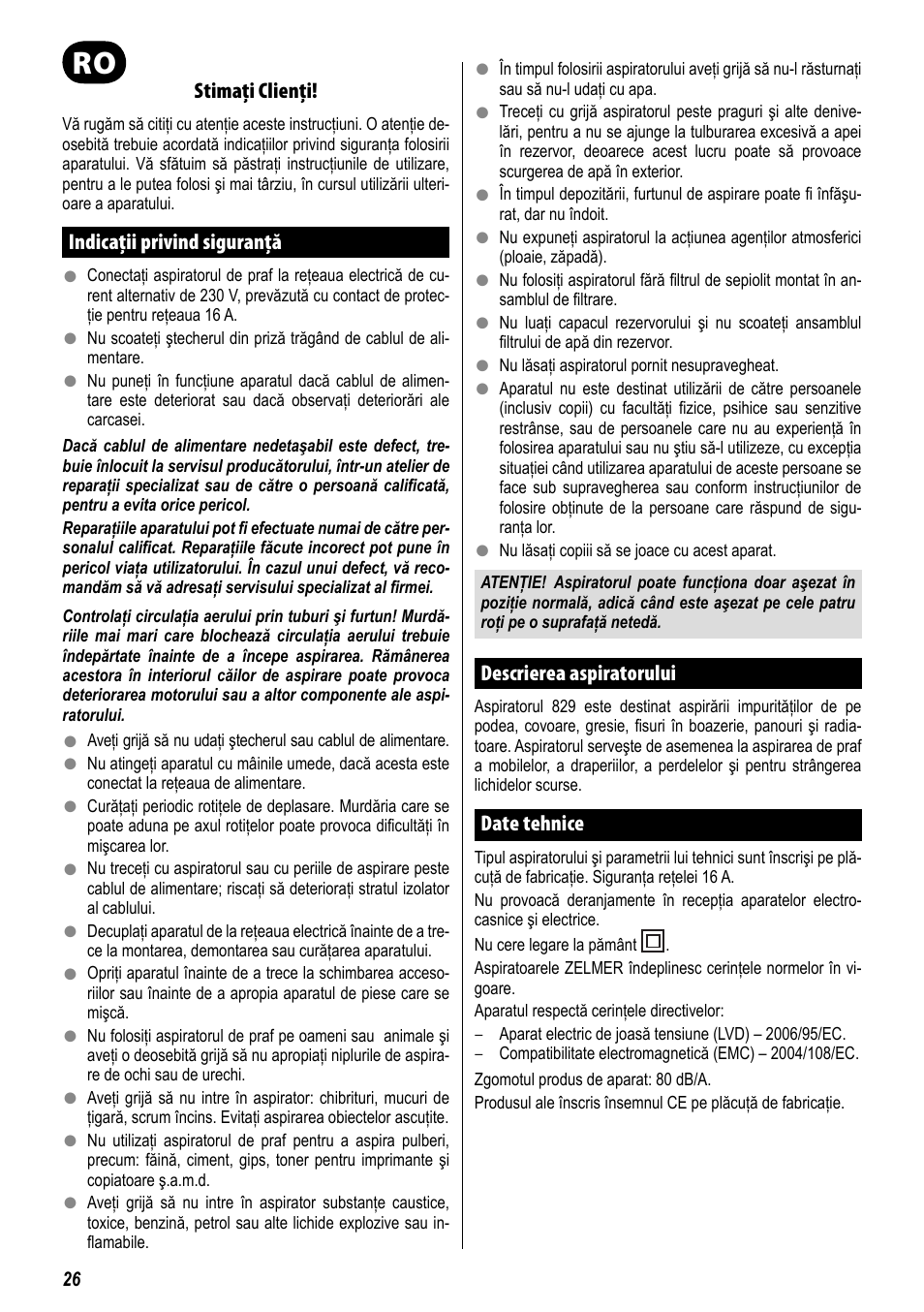 ZELMER 829 User Manual | Page 23 / 67
