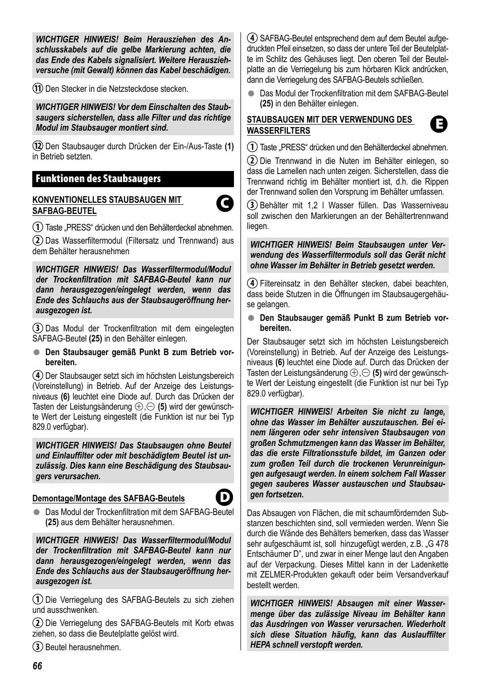 Ce d | ZELMER 829 User Manual | Page 63 / 67