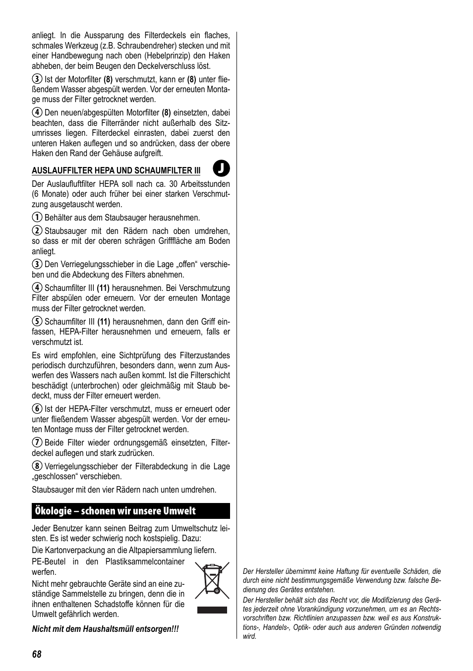 Ökologie – schonen wir unsere umwelt | ZELMER 829 User Manual | Page 65 / 67