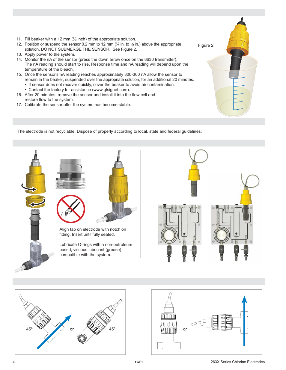 GF Signet 2630 Amperometric Chlorine Electrode User Manual | Page 4 / 8