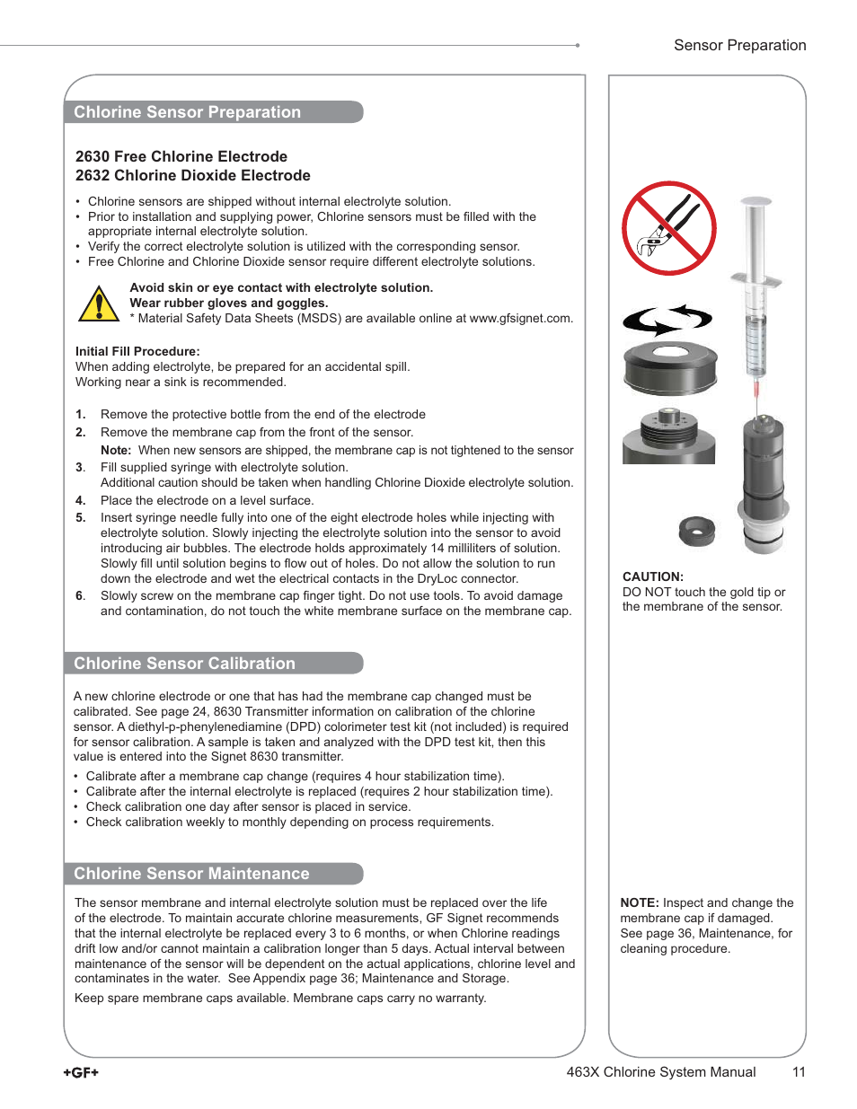 GF Signet 4632 Chlorine Dioxide Analyzer System User Manual | Page 11 / 48