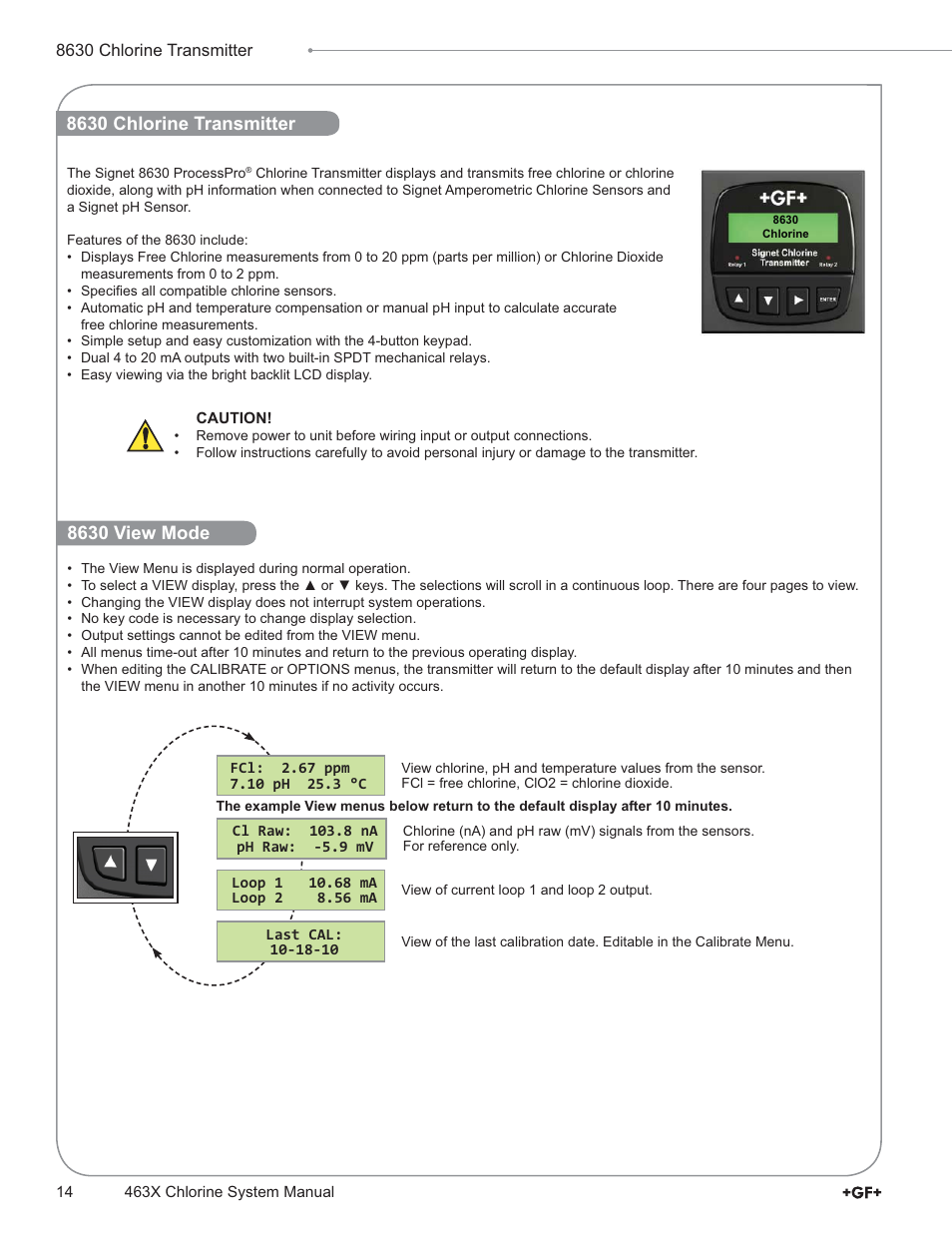 GF Signet 4632 Chlorine Dioxide Analyzer System User Manual | Page 14 / 48