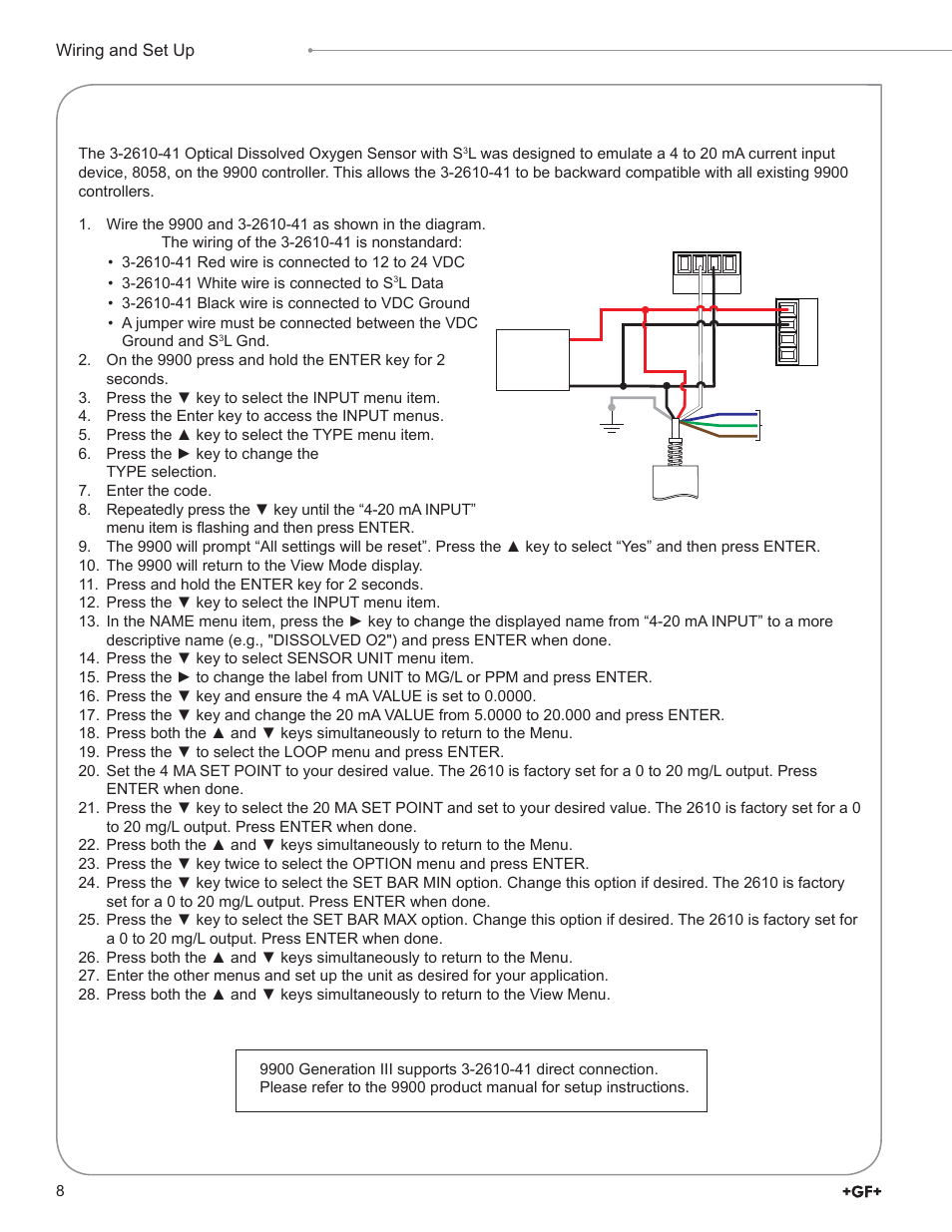 GF Signet 2610 Process Optical Dissolved Oxygen Sensor User Manual | Page 8 / 12