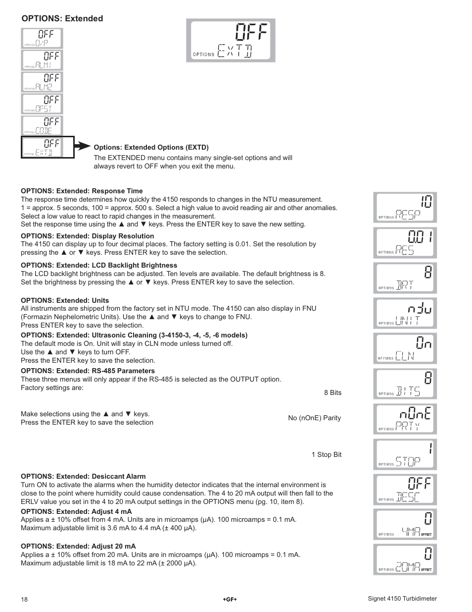 GF Signet 4150 Turbidimeter User Manual | Page 18 / 24