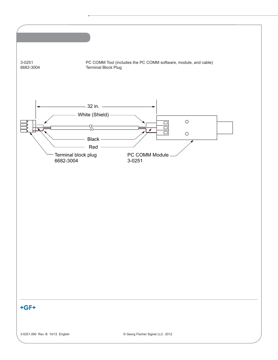Ordering information | GF Signet 3-0251 PC COMM Tool User Manual | Page 4 / 4