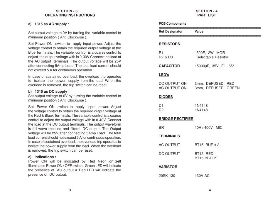 Global Specialties 1315 - Manual User Manual | Page 6 / 7