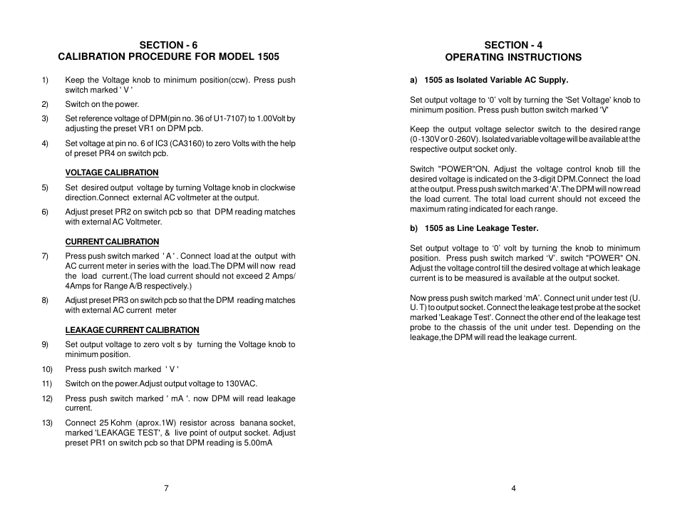 Global Specialties 1505 User Manual | Page 7 / 8